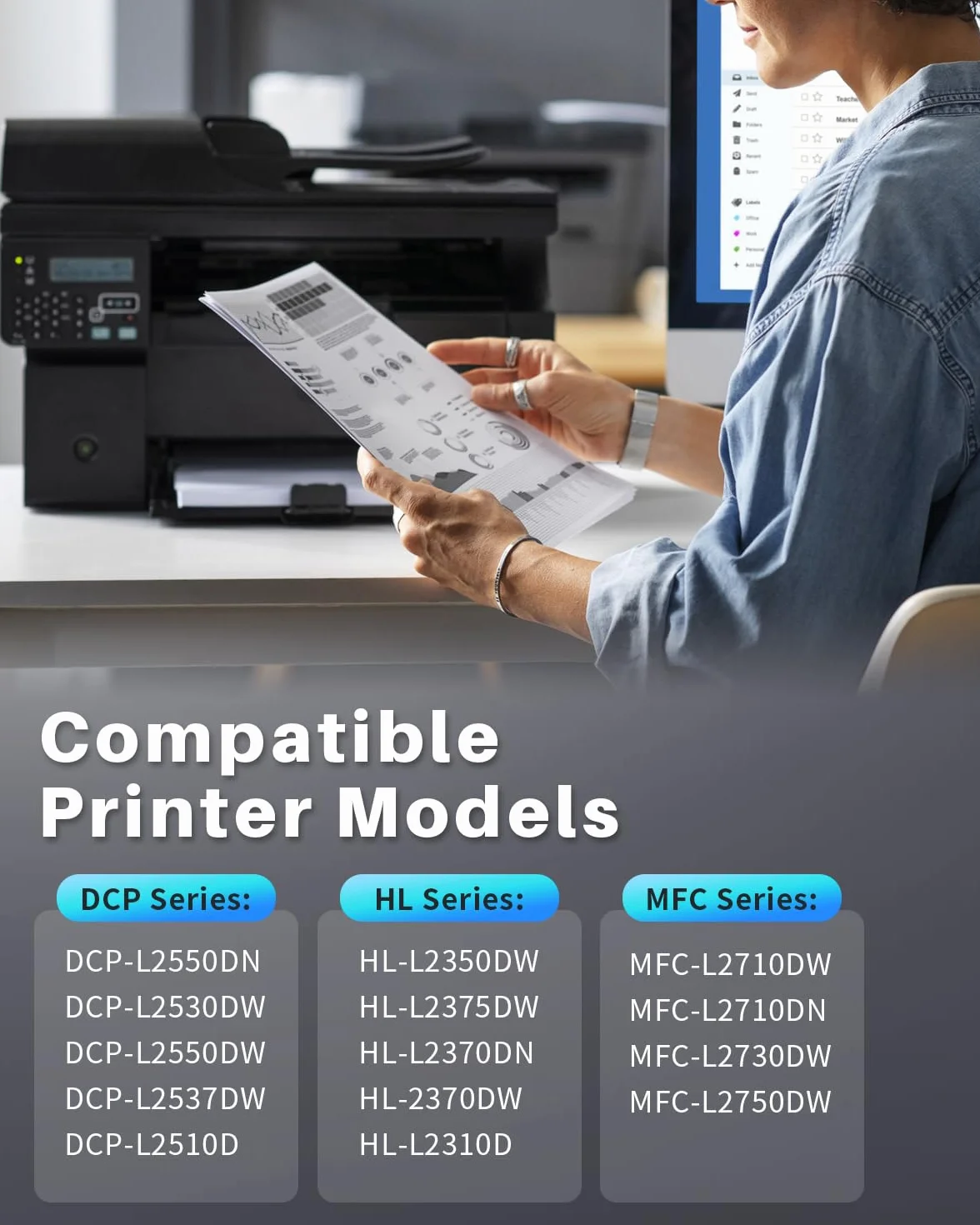 Cartouche Tambour DR2400 Compatible Brother MFC-L2710DN MFC-L2730DW MFC-L2750D HL-L2310D HL-L2350DN HL-L2370DN DCP-L2510D DCP-L2530DW