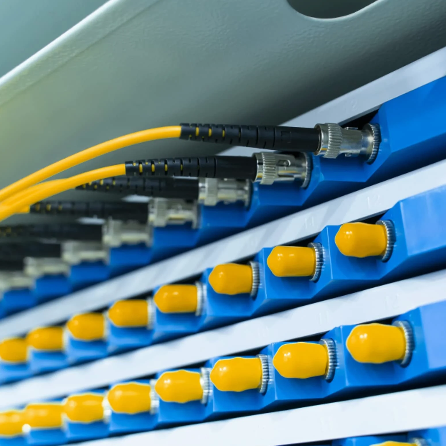 Lot de 100 coupleurs en fibre optique ST vers ST monomode, capuchon jaune