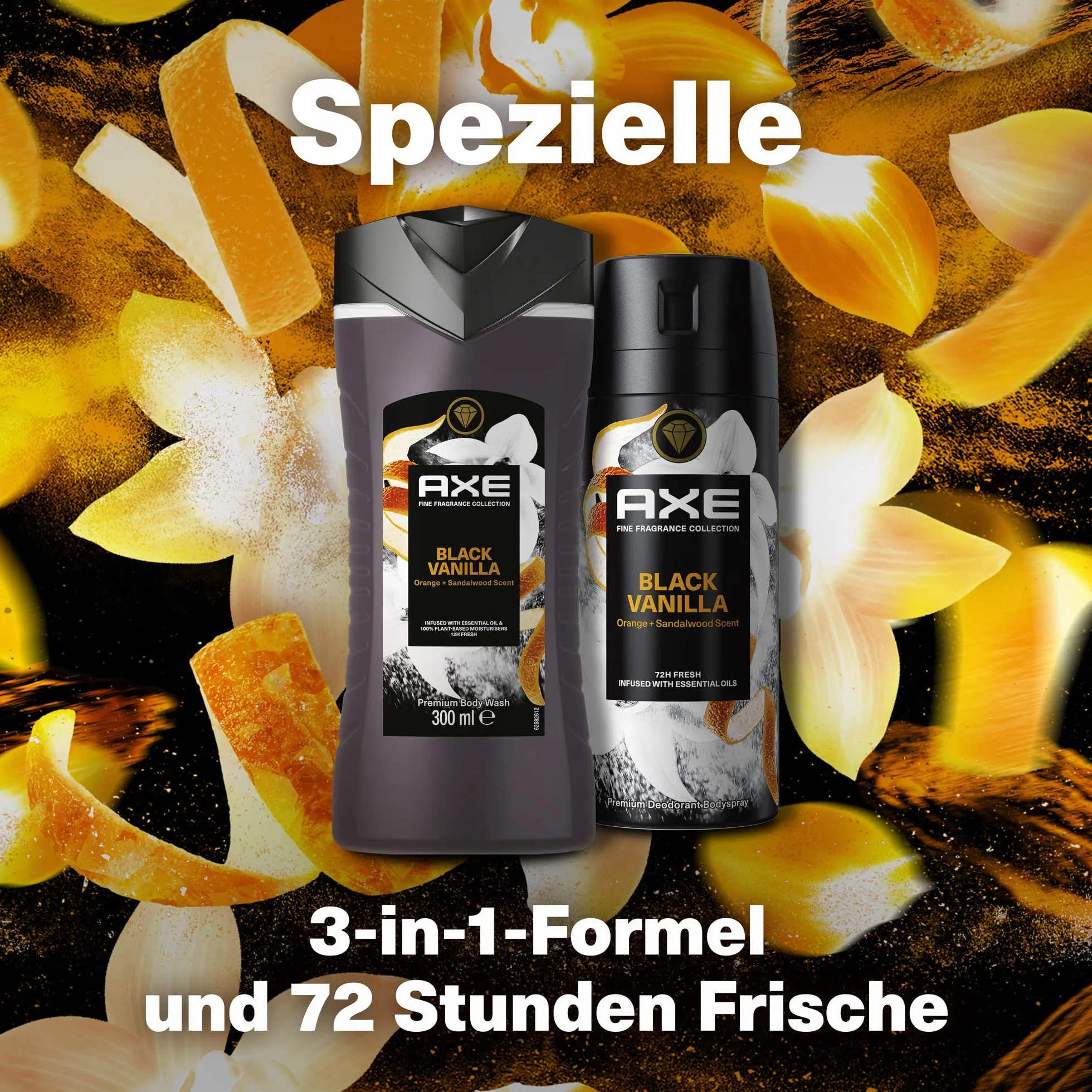 Axe Black Vanilla Coffret Cadeau Déodorant Gel Douche 150 ml 300 ml