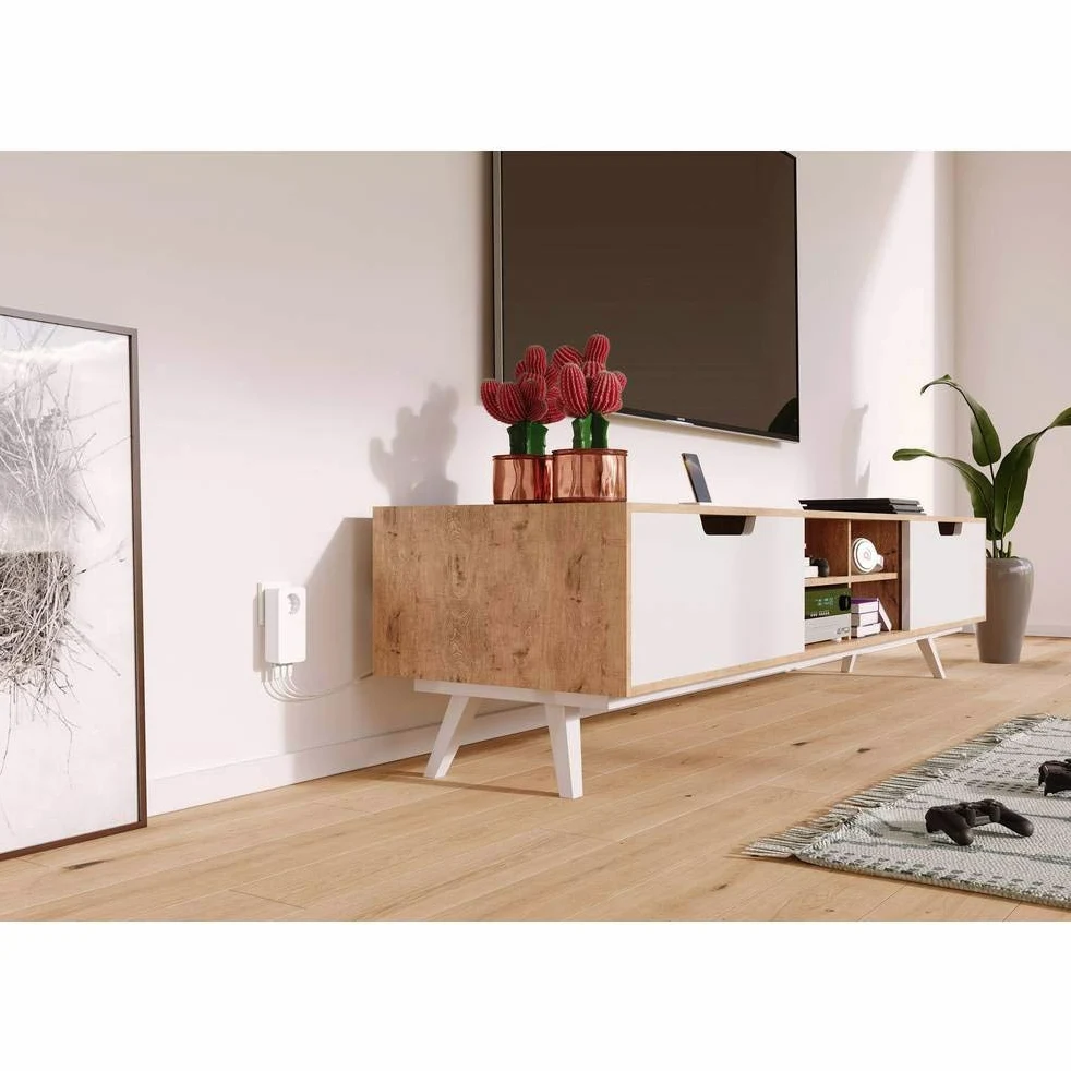 Devolo dLAN 1200 Triple+ Adaptateur Powerline, 1200 Mbit/s LAN sur la Prise, 3 Ports Gigabit, 1 Adaptateur dLAN, Prise intégrée, Adaptateur réseau PLC, Blanc