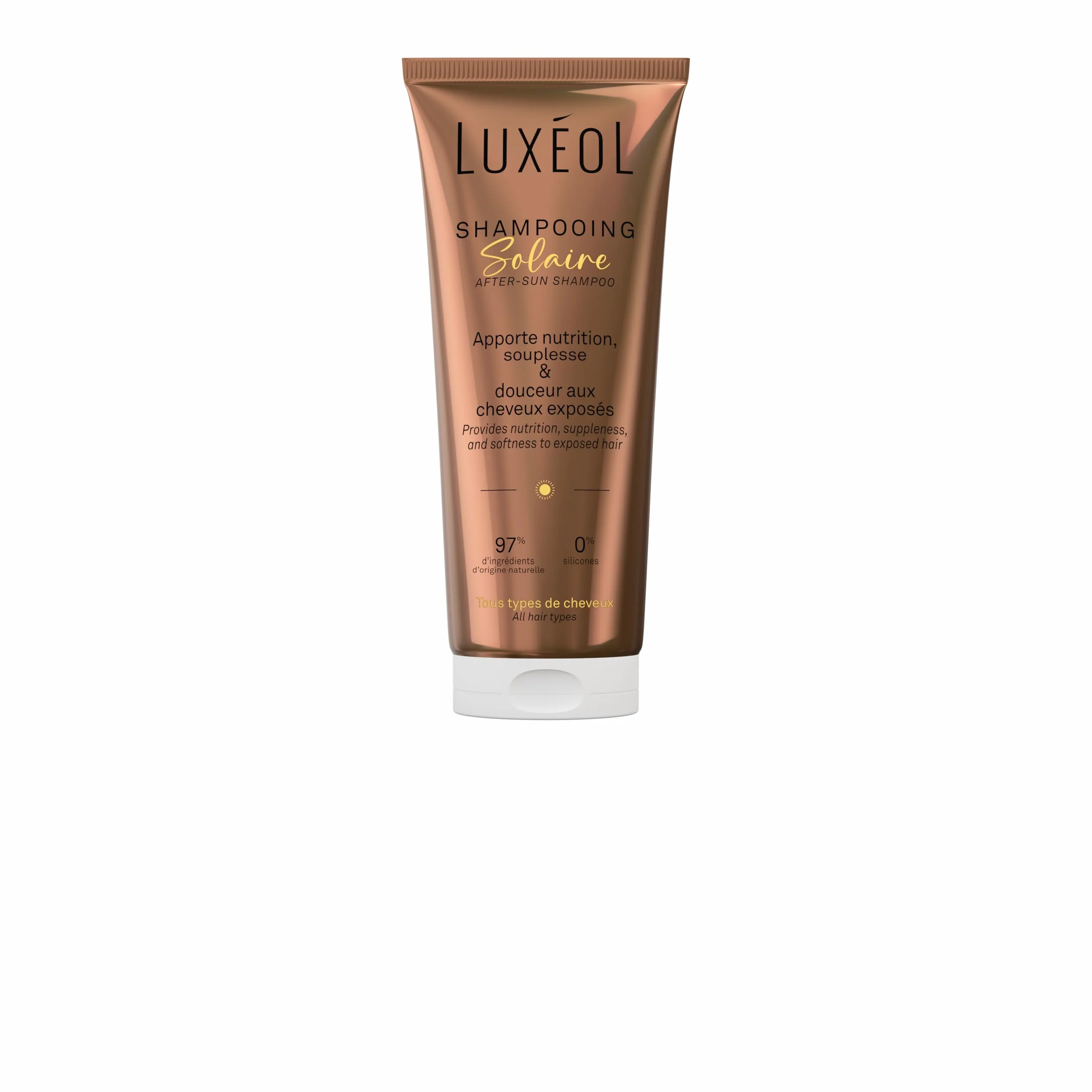 Shampooing Solaire LUXÉOL 200ml Sans Silicone 97% Ingrédients Naturels Fabriqué France