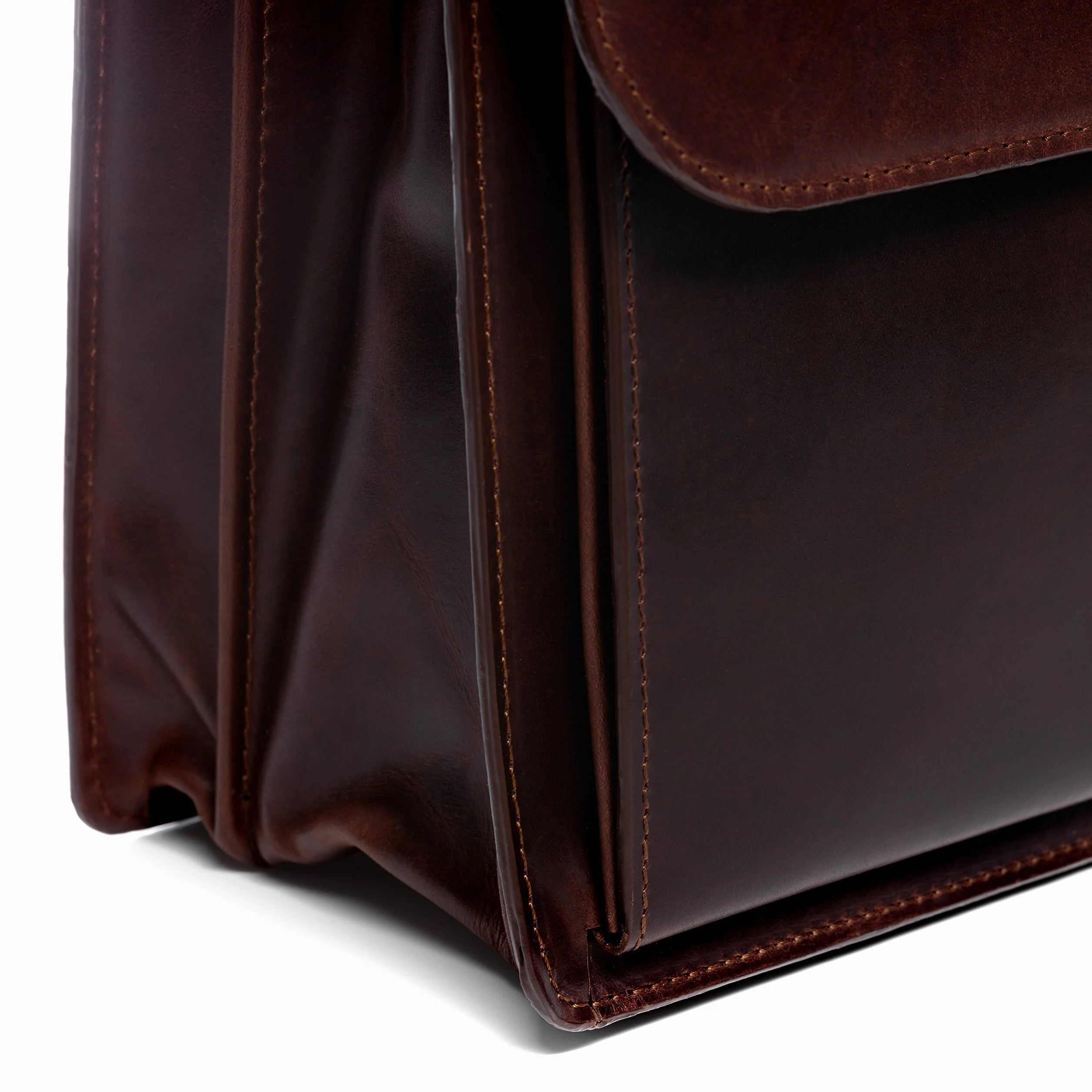 Serviette Ordinateur Cuir véritable 15.4 Pouces Emilio Cartable Porte-Document attaché-Case XL Grand pour Hommes Sac bandoulière Travail Marron