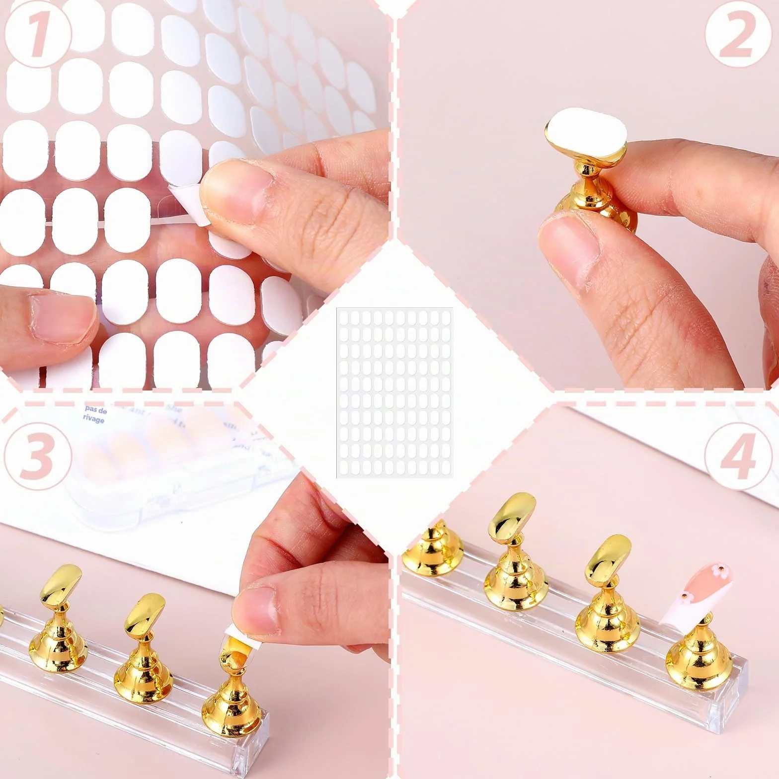 Supports Acryliques d'Ongle 3600, Support d'Exercice pour Ongle Gel DIY