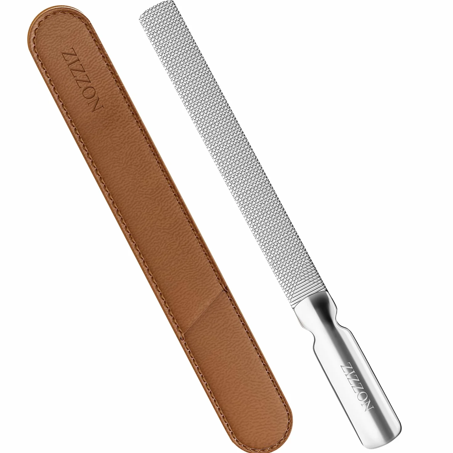 Lime à ongles professionnelle en acier inoxydable double face réutilisable