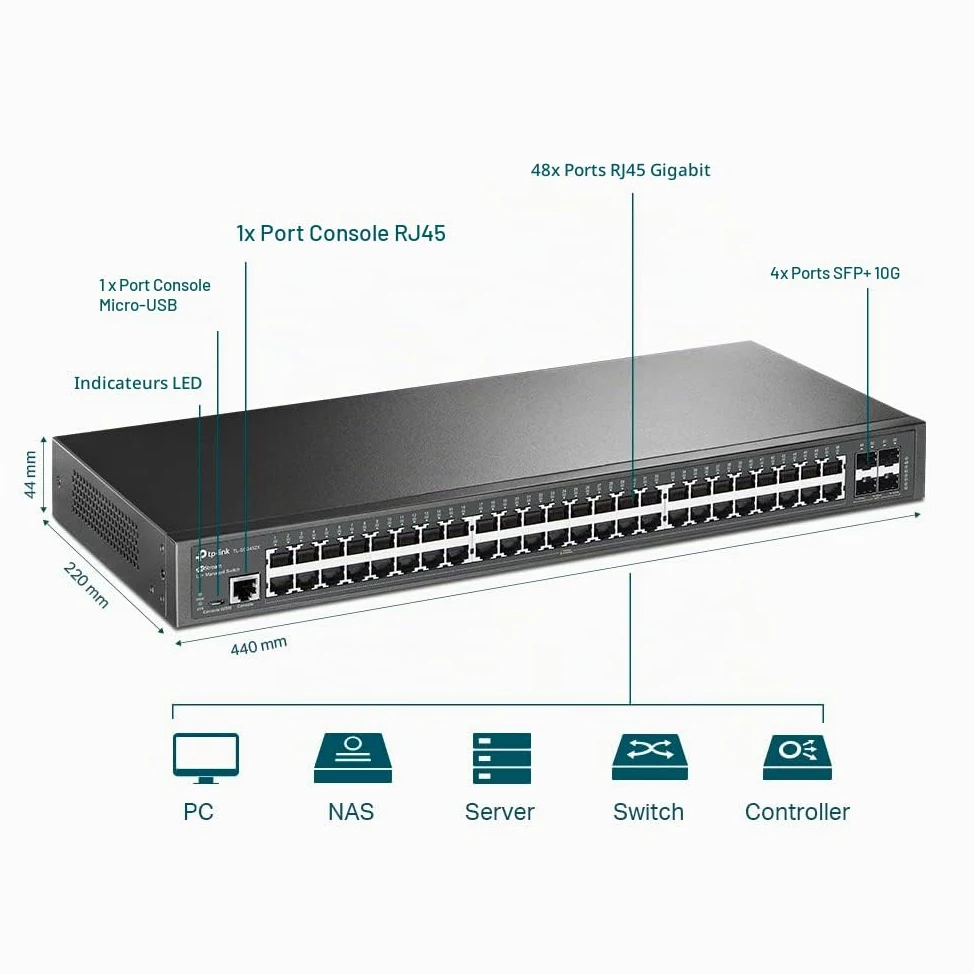 TP-Link Jetstream TL-Sg3452x V1 - Switch - Gestito