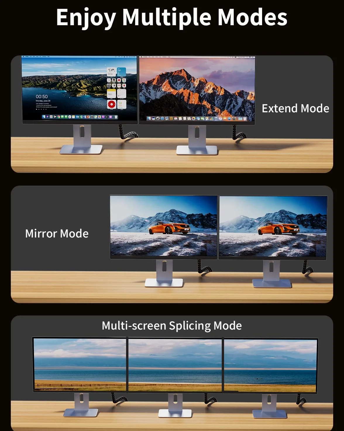 Câble DisplayPort vers HDMI 4K 2M Unidirectionnel DP Mâle UHD 4K@30Hz Nylon pour Dell Lenovo HP
