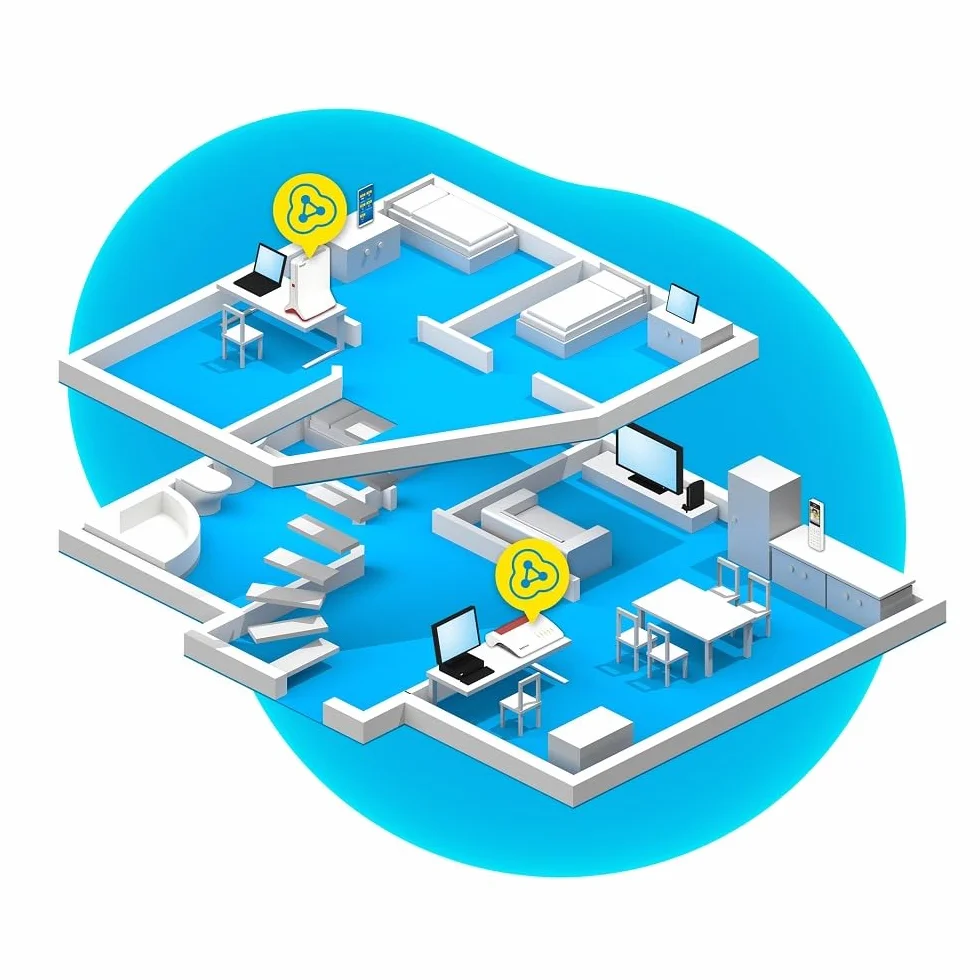 FRITZ!Repeater 6000 | Répéteur Wi-Fi 6 avec trois unités radio | 5 GHz (2 x jusqu'à 2.400 Mbit/s), 2,4 GHz (jusqu'à 1.200 Mbit/s) | Port LAN 2,5 Gigabit | Version internationale | Wi-Fi tri-bande (2,4/5/5 GHz), débit au top pour streamer et jouer, LAN 2,5
