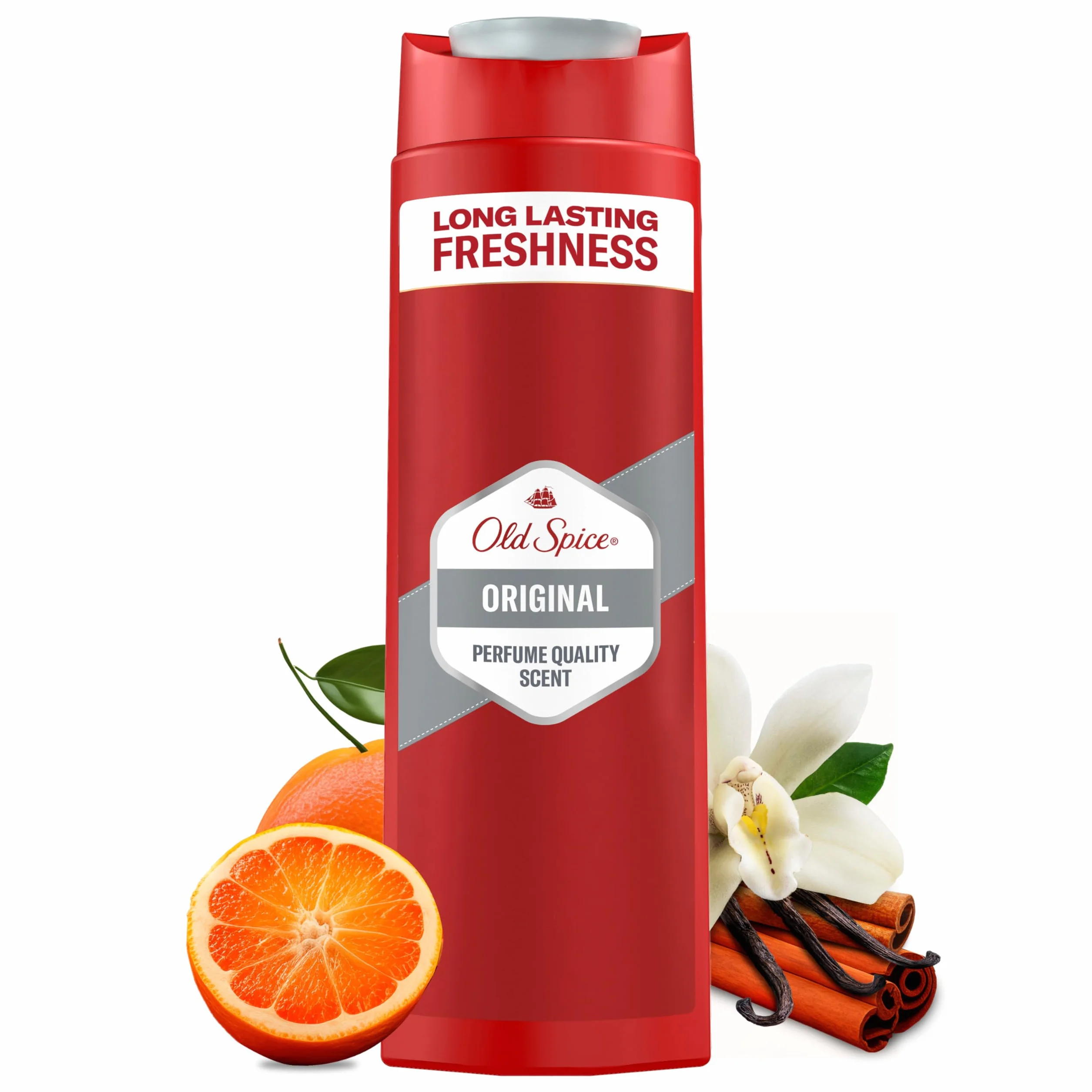 Old Spice Oasis Gel Douche 3 en 1 Cheveux Visage Corps 400 ml Fraîcheur Longue Durée