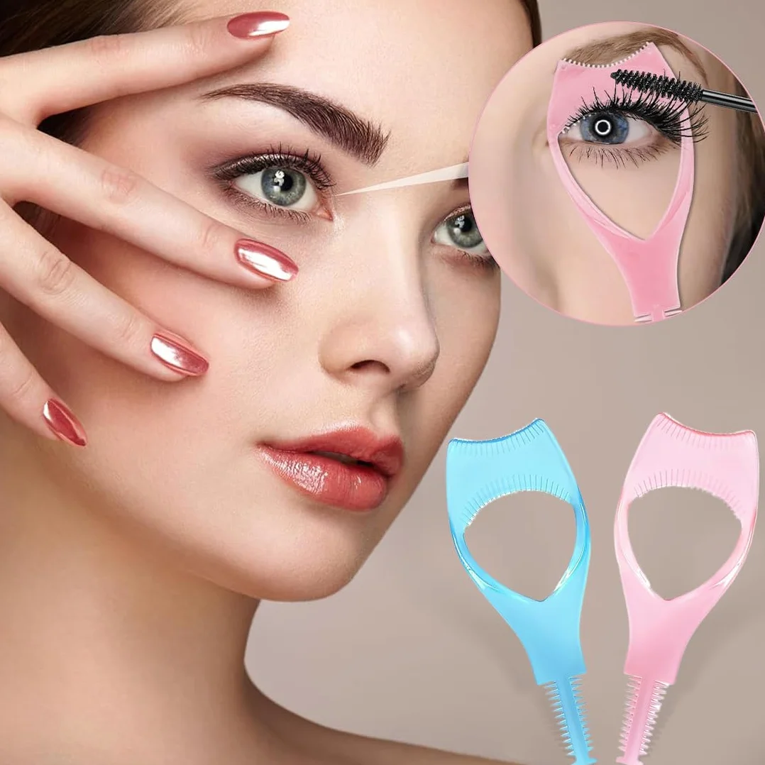 Maquillage Cils 3 En 1 Mascara Guide Applicateur Silicone 2 Pièces