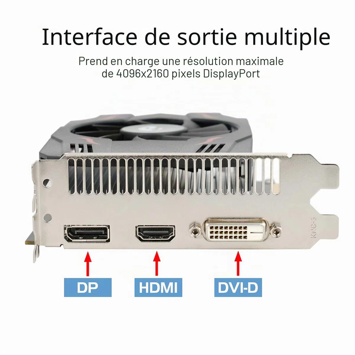 QTHREE Radeon RX 550 Carte Graphique, 4GB GDDR5 128-bit, DVI-D, HDMI, DisplayPort, PCI Express x8, Gaming Carte Video PC, DirectX 12, Computer GPU