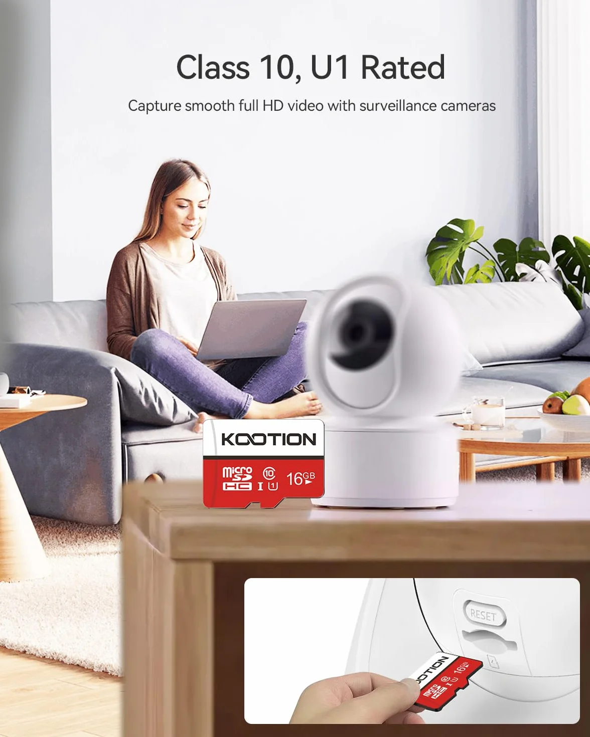 KOOTION Carte Micro SD 16 Go Lot de 5 UHS-I Classe 10 U1 avec Adaptateur
