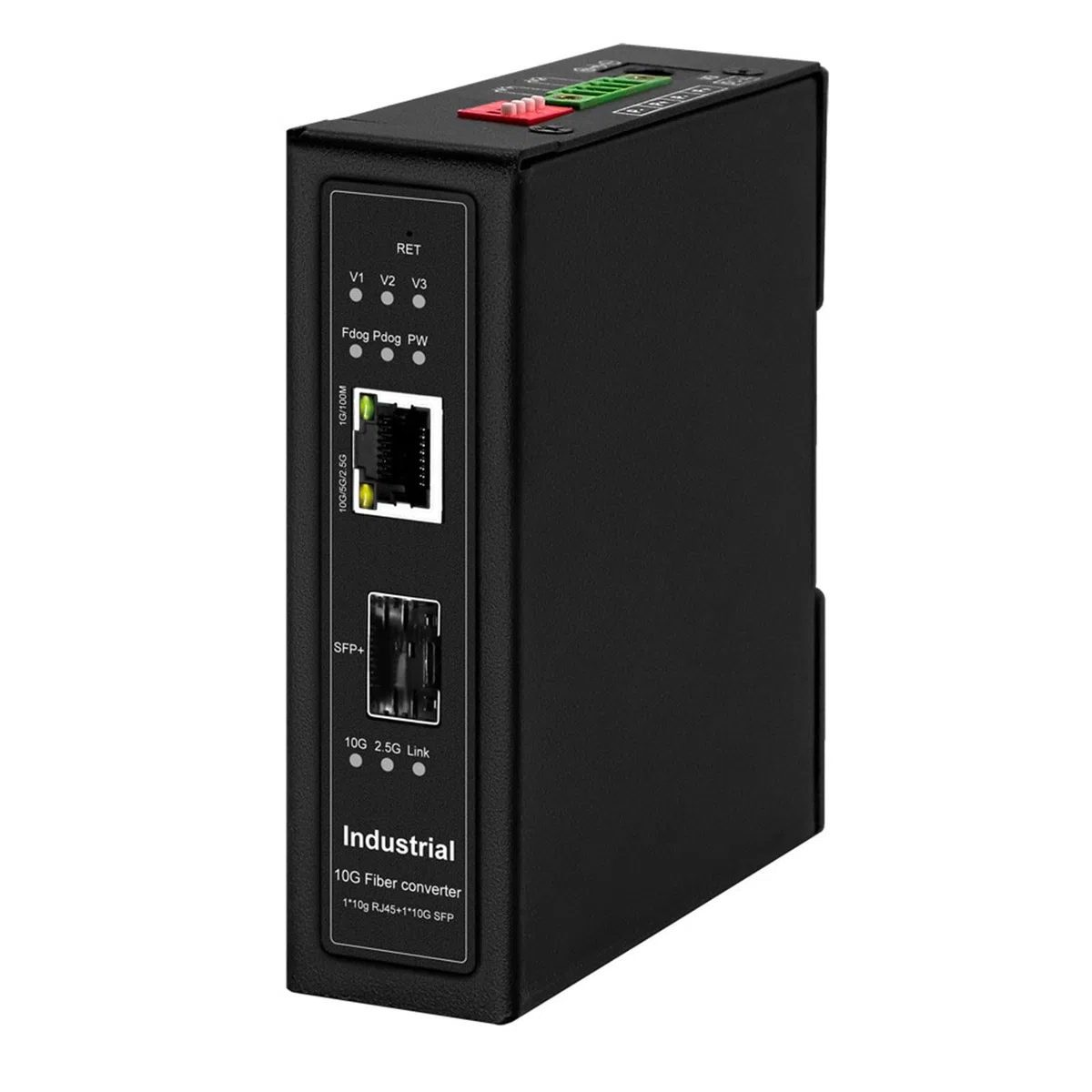 Convertisseurs de médias Ethernet 10G avec Cache de 8, 1 Mo et convertisseurs de Fibre Poet industriels de Conception antiéclair