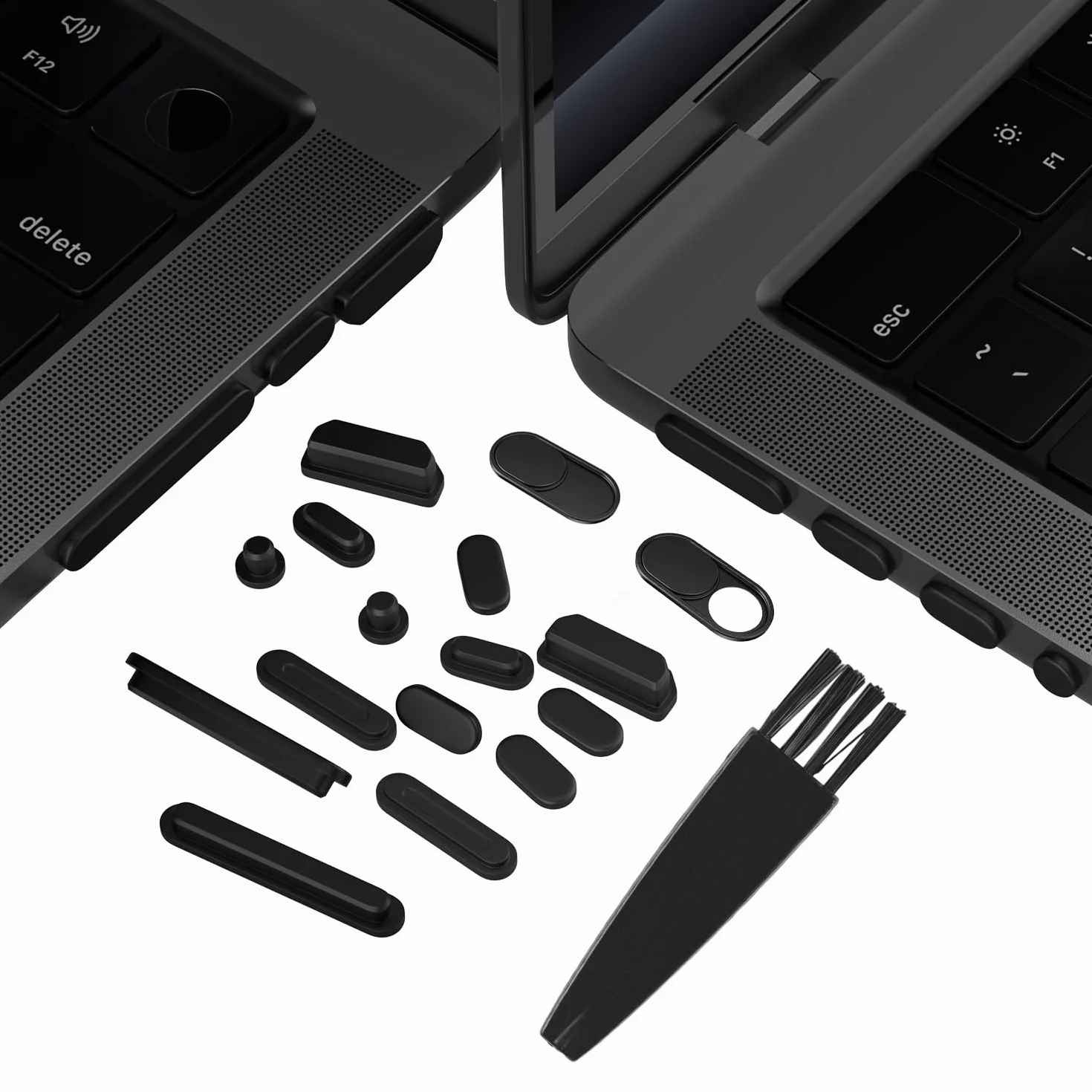 Bouchons anti-poussière en silicone pour MacBook Pro 14" 16" M5 M4 M3 M2 M1 Pro Max 2025-2021 Lot de 14
