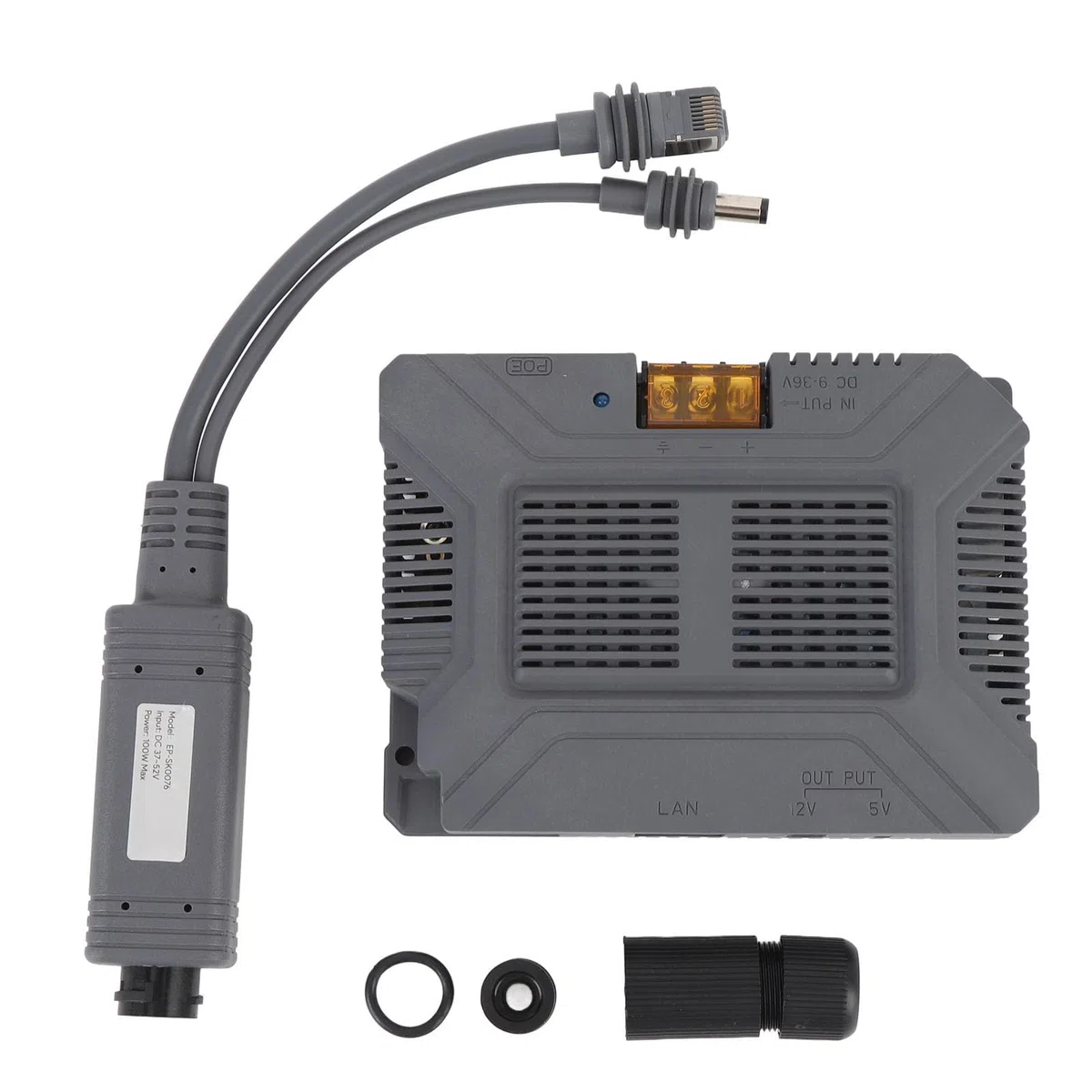 Injecteur PoE 5 en 1, ABS Durable pour Mini Kit d'antenne Satellite Internet, Puissance de Sortie 150 W, Connexion Haut Débit pour Une Intégration Flexible d'appareils