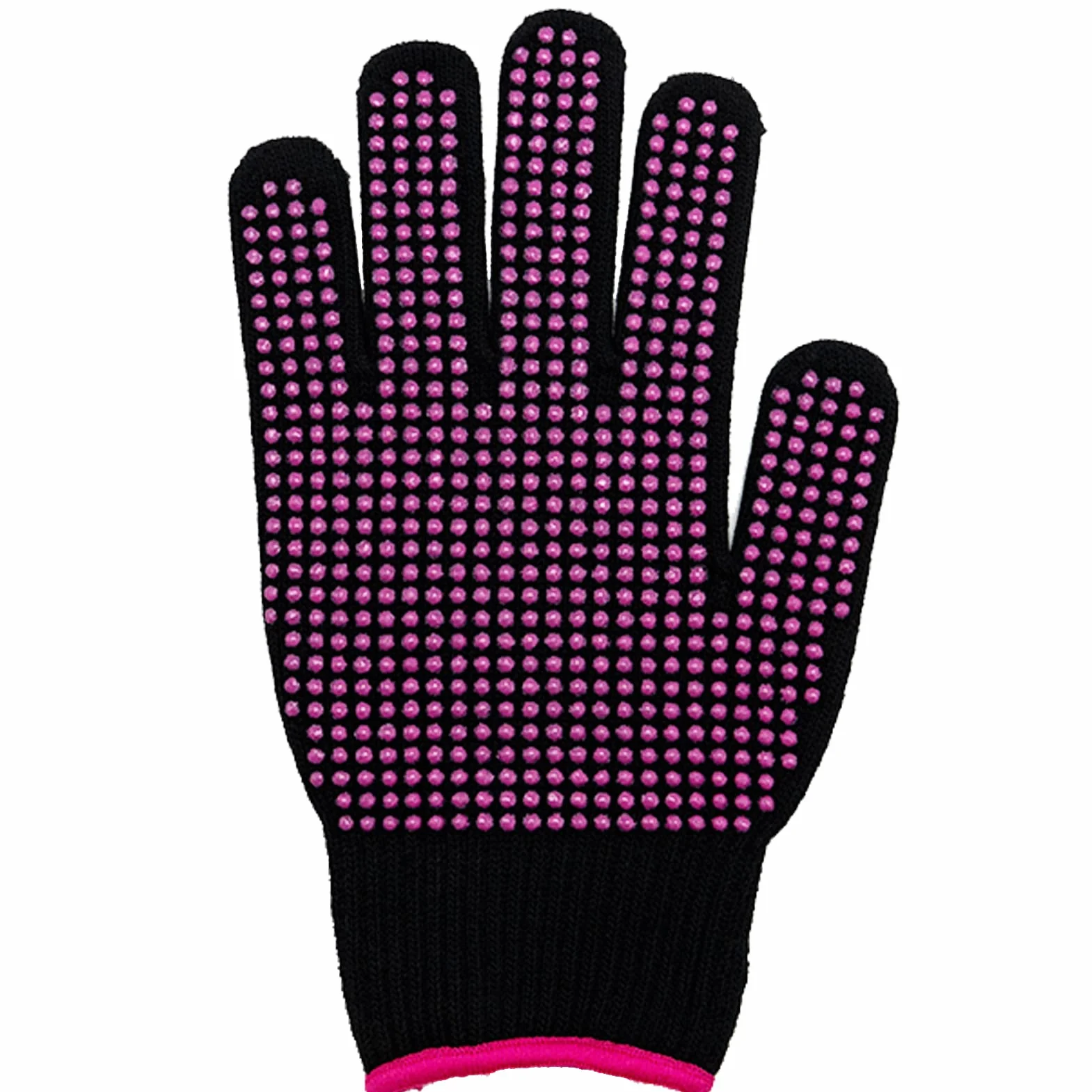 Gants de coiffure résistants à la chaleur avec picots en silicone pour fer à friser et fer plat