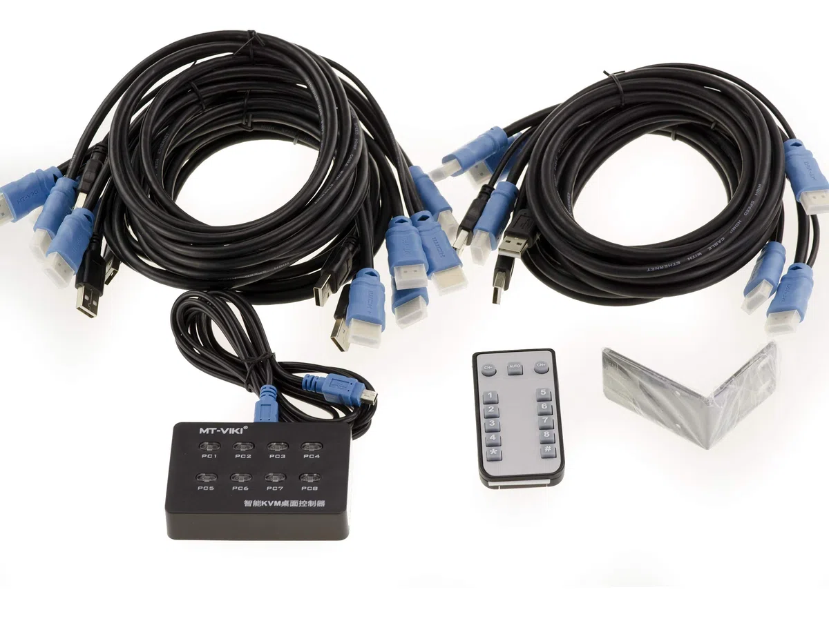 KALEA-INFORMATIQUE KVM HDMI 8 PC USB 4K avec télécommande