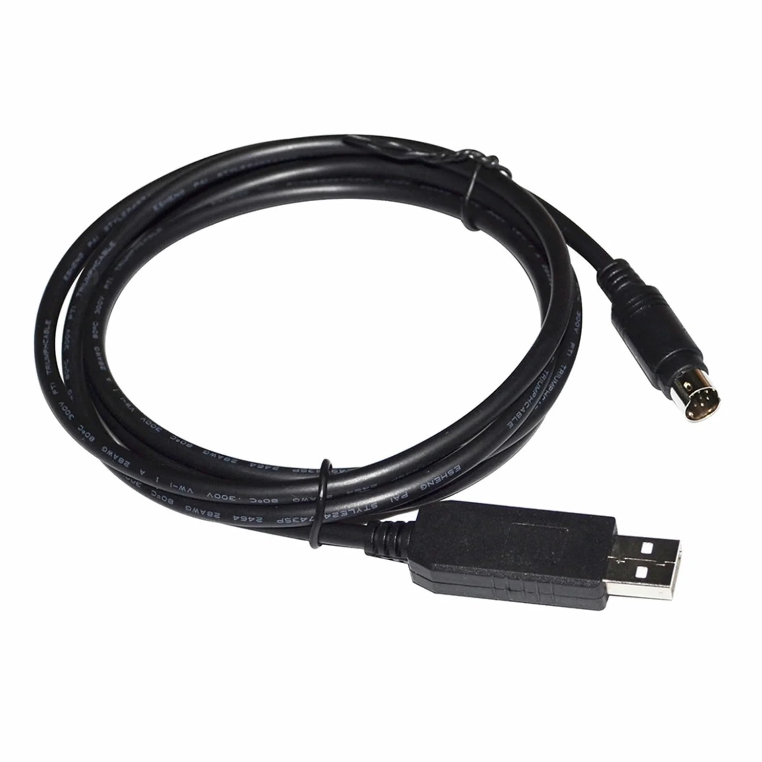 Adaptateur USB vers Mini DIN 8 Broches MD8 mâle FT232RL, câble de Communication série RS232 for Port RAMSA WR-DA7 vers PC(1.8m,USB to MD8 (FT232RL))