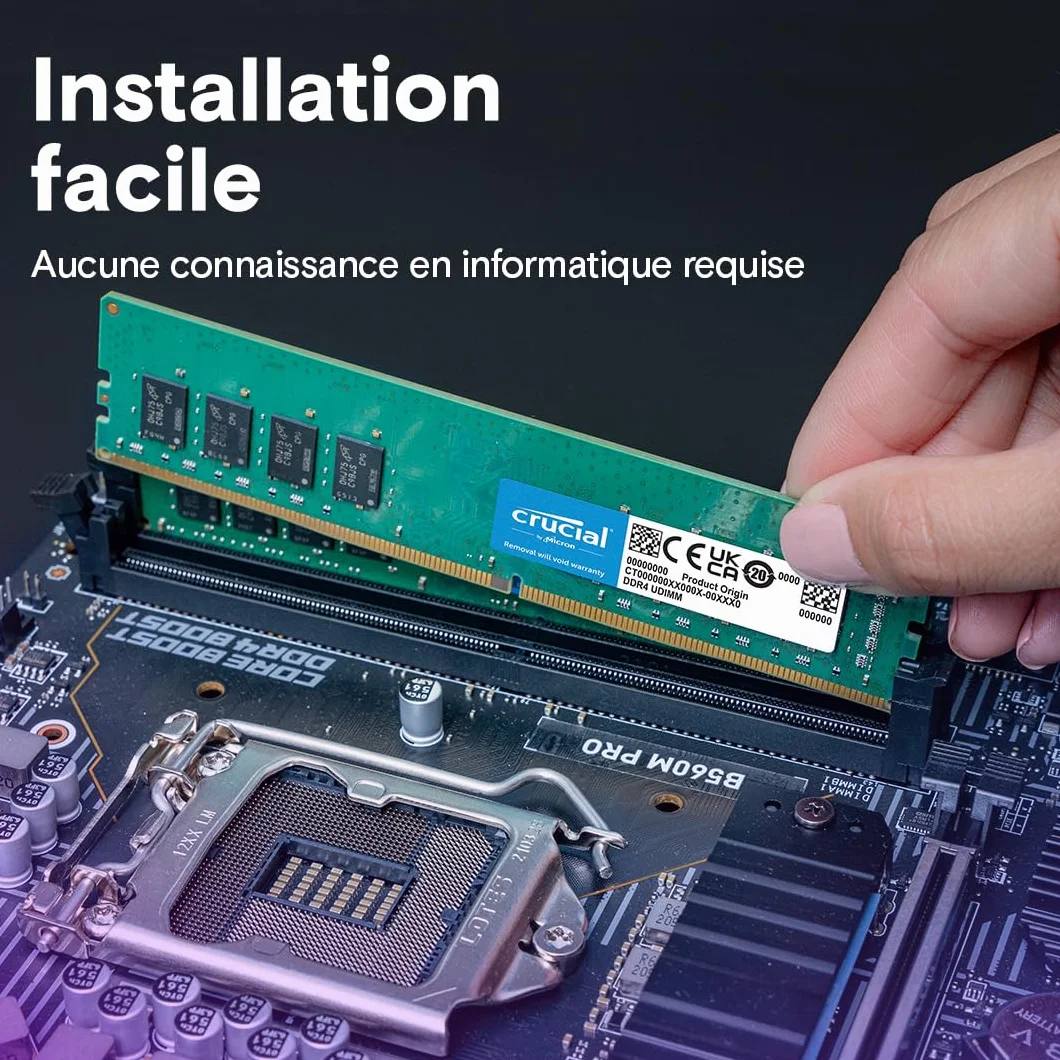 Crucial RAM DDR4 8Go 3200MHz CL22 PC Mémoire CT8G4DFRA32A
