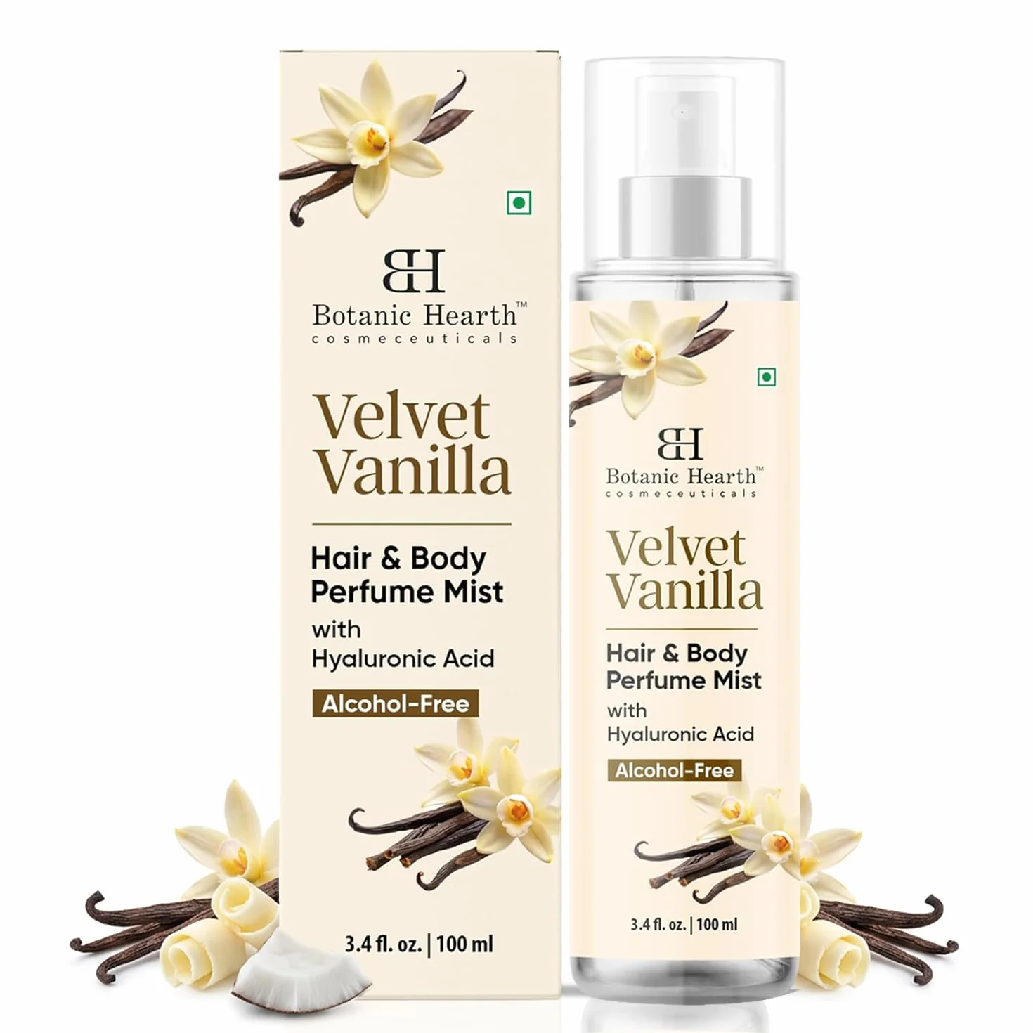 Botanic Hearth brume parfumée cheveux corps vanille 100 ml