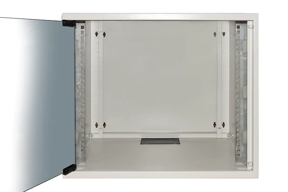 LINK LK1909U40E Armoire Rack 19" Disque assemblé 9 Unités murales (H) 460 x (L) 540 x (P) 400 mm Couleur Gris Porte Verre