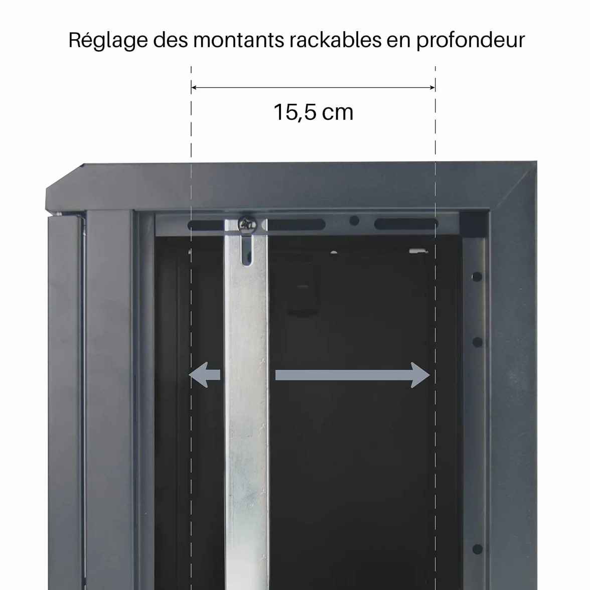 WAYTEX 9U 10 Pouces Baie de Brassage Serveur avec Porte vitrée à Serrure Noir