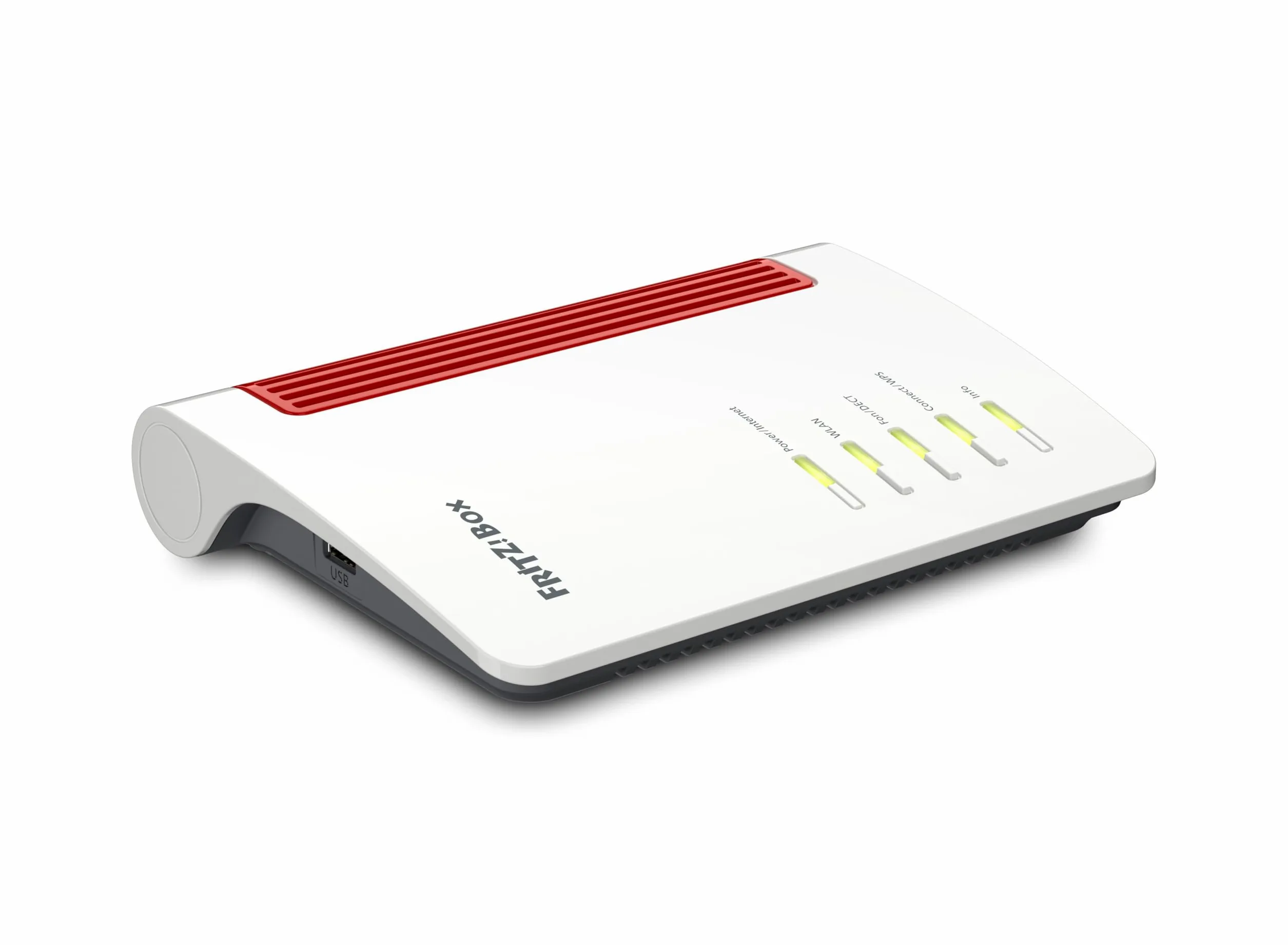 Fritz!Box 4050 | Routeur Mesh Wi-FI 6 |Wi-FI jusqu'à 3000 Mbit/s | 1 Port WAN Gigabit pour Connexion Internet sur Le Modem | 3 Ports LAN Gigabit | Base DECT | USB 2.0 | Version Internationale | Wi-Fi bi-bande (2,4/5 GHz), pour connexion à un modem fibre,