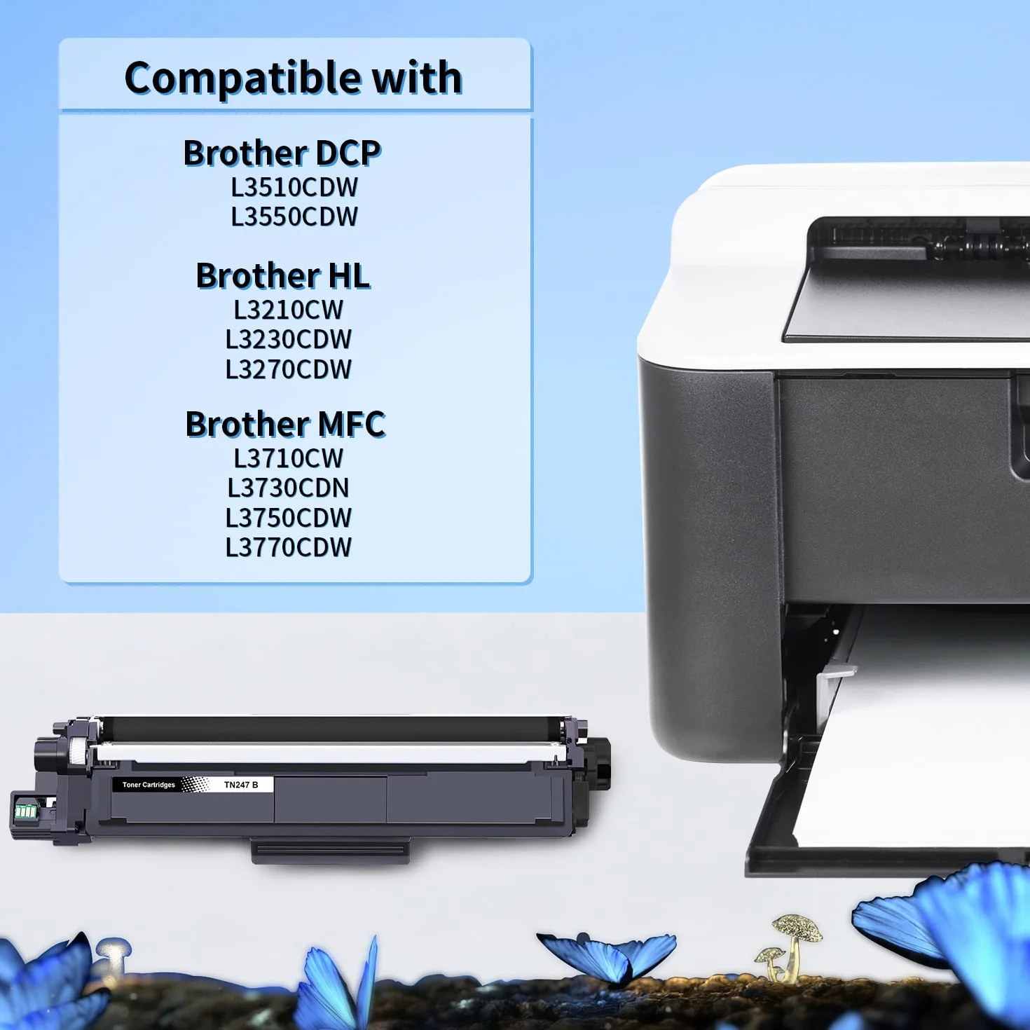 LOSMANN Tambour Compatible Brother DR-243CL BK/C/M/Y pour Imprimante Laser Couleur