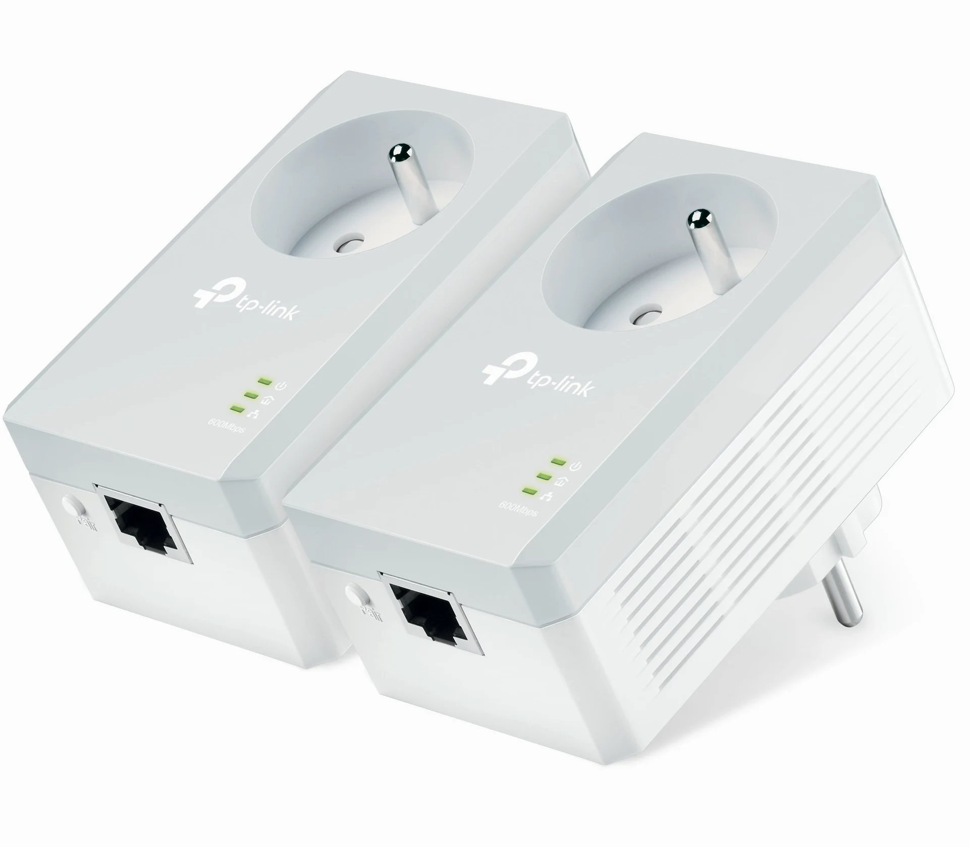 TP-Link CPL 600Mbps + CPL WiFi 300 Mbps avec Ports Ethernet, Prise CPL Kit de 2 & CPL 600 Mbps avec Prise Intégrée et Ports Ethernet, Prise CPL Kit de 2