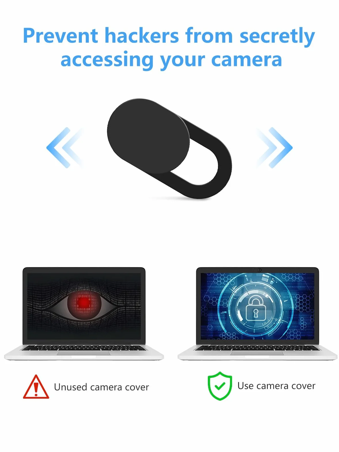 Webcam Cover, Cache Camera Ultra-Mince pour Tablettes, Ordinateur Portable, PC, Smartphone (8 Pièces)