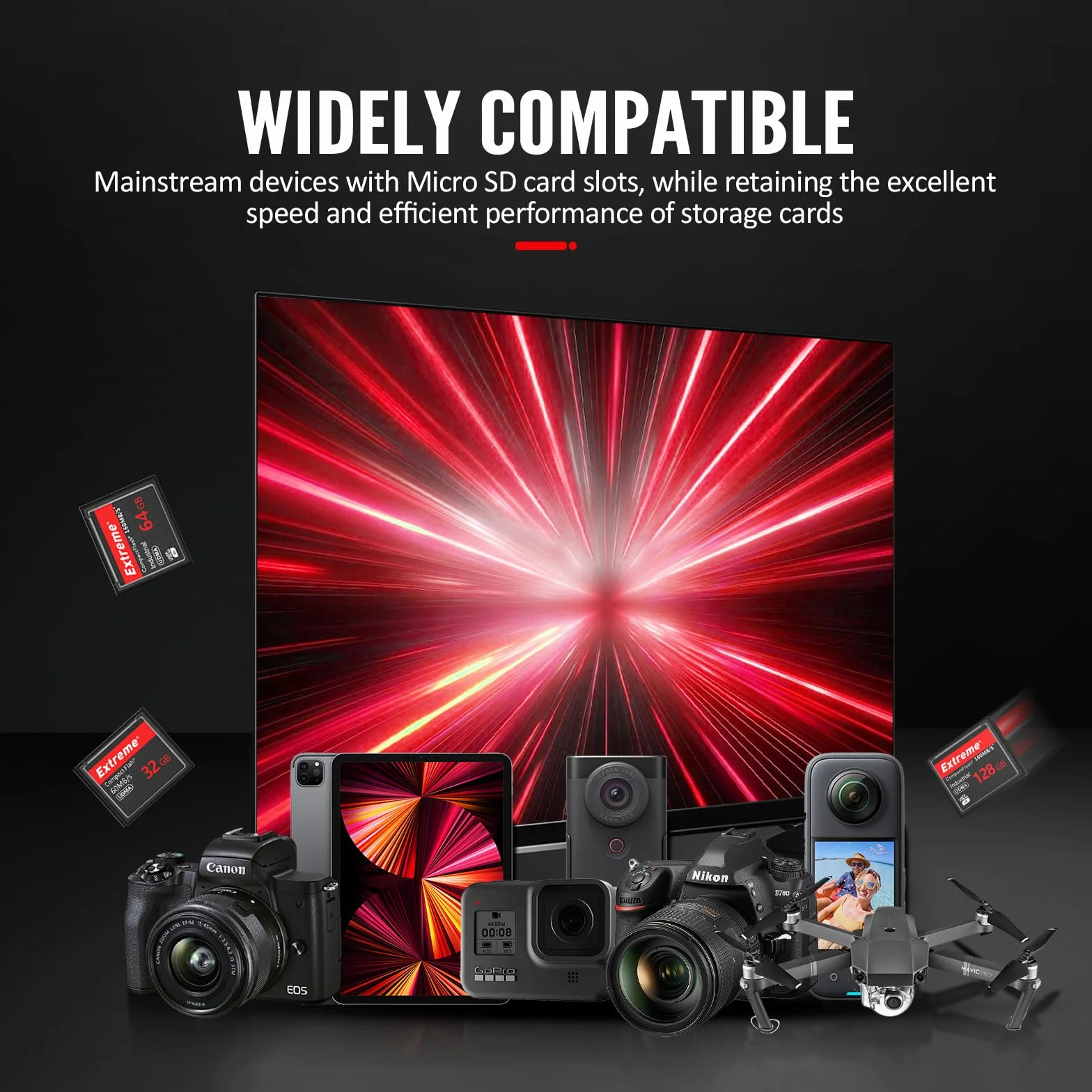 Carte Mémoire Flash Compacte 32 GB pour Appareil Photo