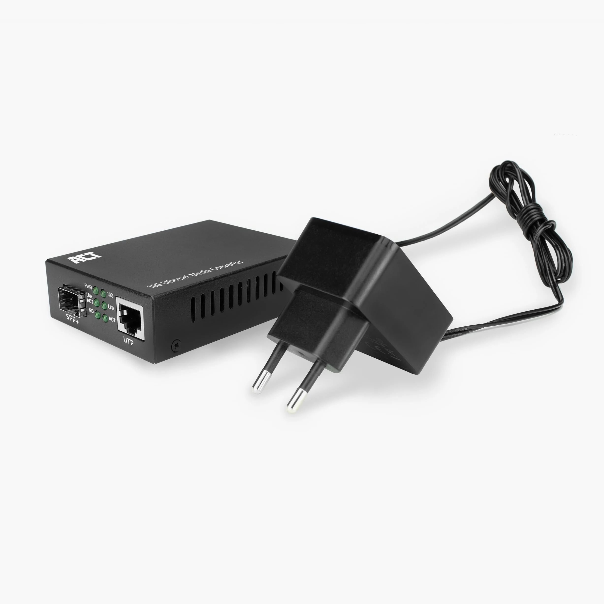 ACT Convertisseur Gigabit Ethernet Fibre Optique, Conforme à la Norme 802.3ab, Multi Mode, Single Mode SFP+ - AC4455