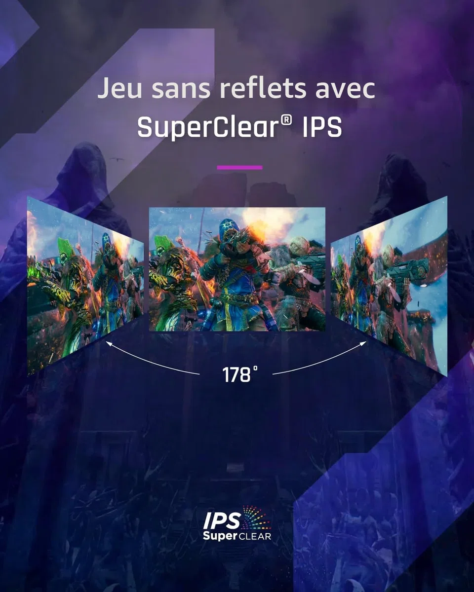 ViewSonic VX2758A-2K-PRO-3 Écran PC Gamer 27 Pouces, IPS Moniteur de Jeu QHD 2560 x 1440p, 240 Hz, 1ms MPRT, AMD FreeSync Premium/NVIDIA G-Sync Compatible, HDR10, HDMI 2.1, DP 1.4