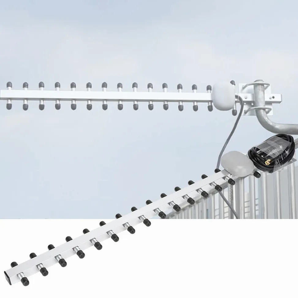 Luqeeg Antenne Directionnelle Yagi 4G 16 Unité 25dBi Routeur sans Fil à Gain élevé Carte Réseau Antenne Directionnelle Yagi