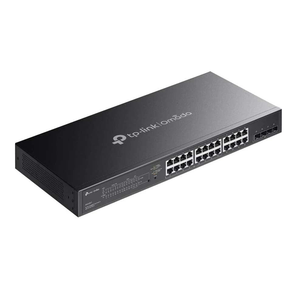 TP-Link Omada Switch PoE Gigabit 28 Ports RJ45, 24 Ports PoE+, SG2428LP | Puissance PoE 250 W, Gestion centralisée via l'application Omada, Compatible Caméra IP/Point d'Accès/WiFi/Routeur, Idéal PME