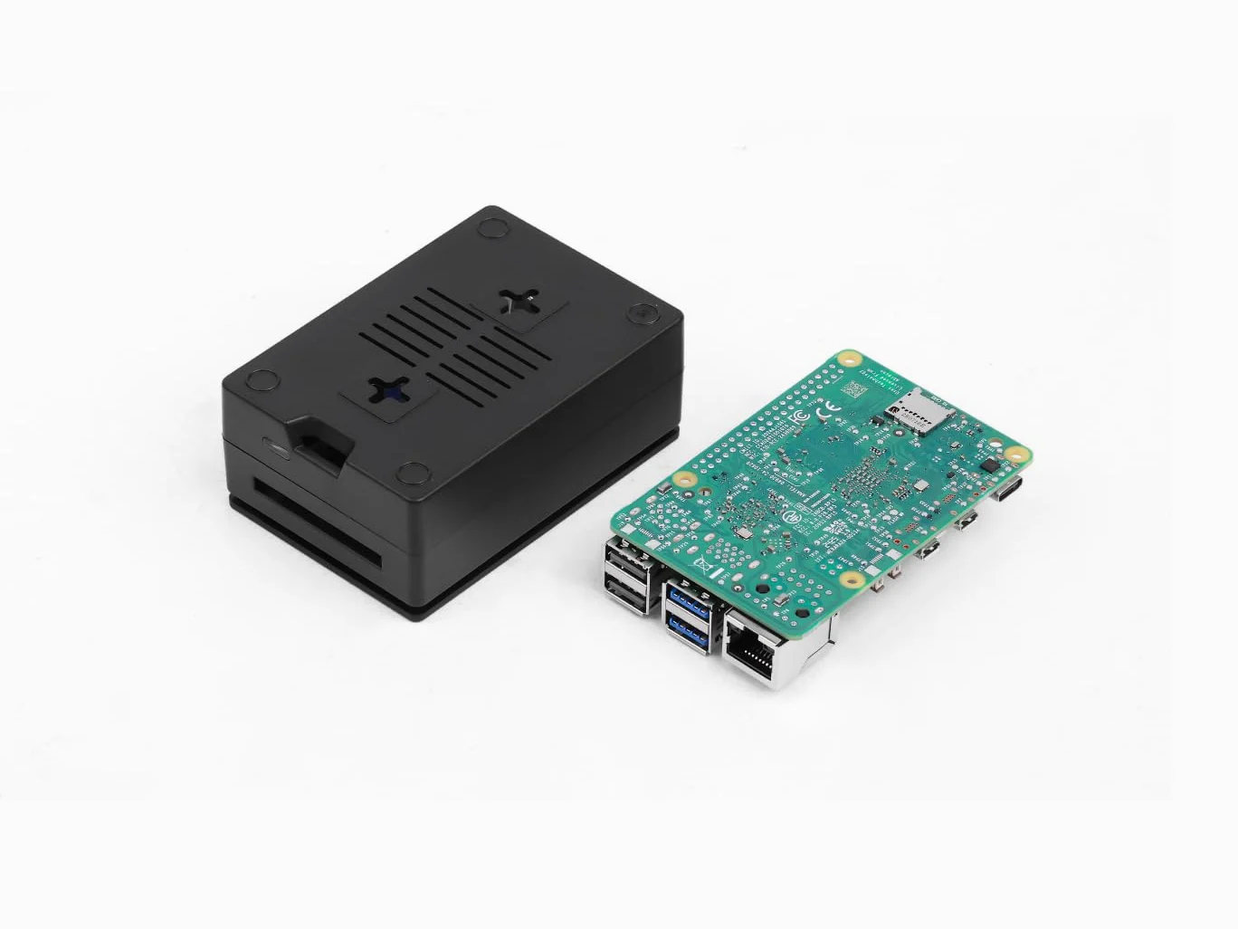Seeed Studio Raspberry Pi 5 Kit de démarrage – 16 Go de RAM, carte micro SD 64 Go pré-chargée, système d'exploitation 64 bits, alimentation de type C, boîtier de refroidissement actif pour Edge AI