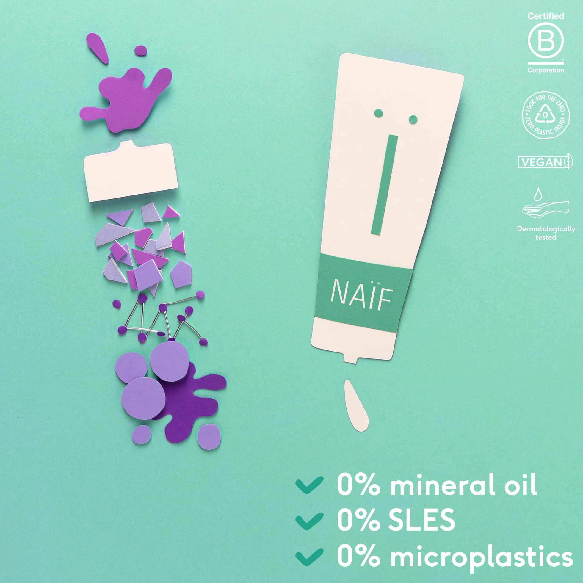Naïf Shampoing & Après-Shampoing 2 en 1 Bébé & Enfant 200 ml – 0% parfum, sans SLES, microplastiques ni silicones