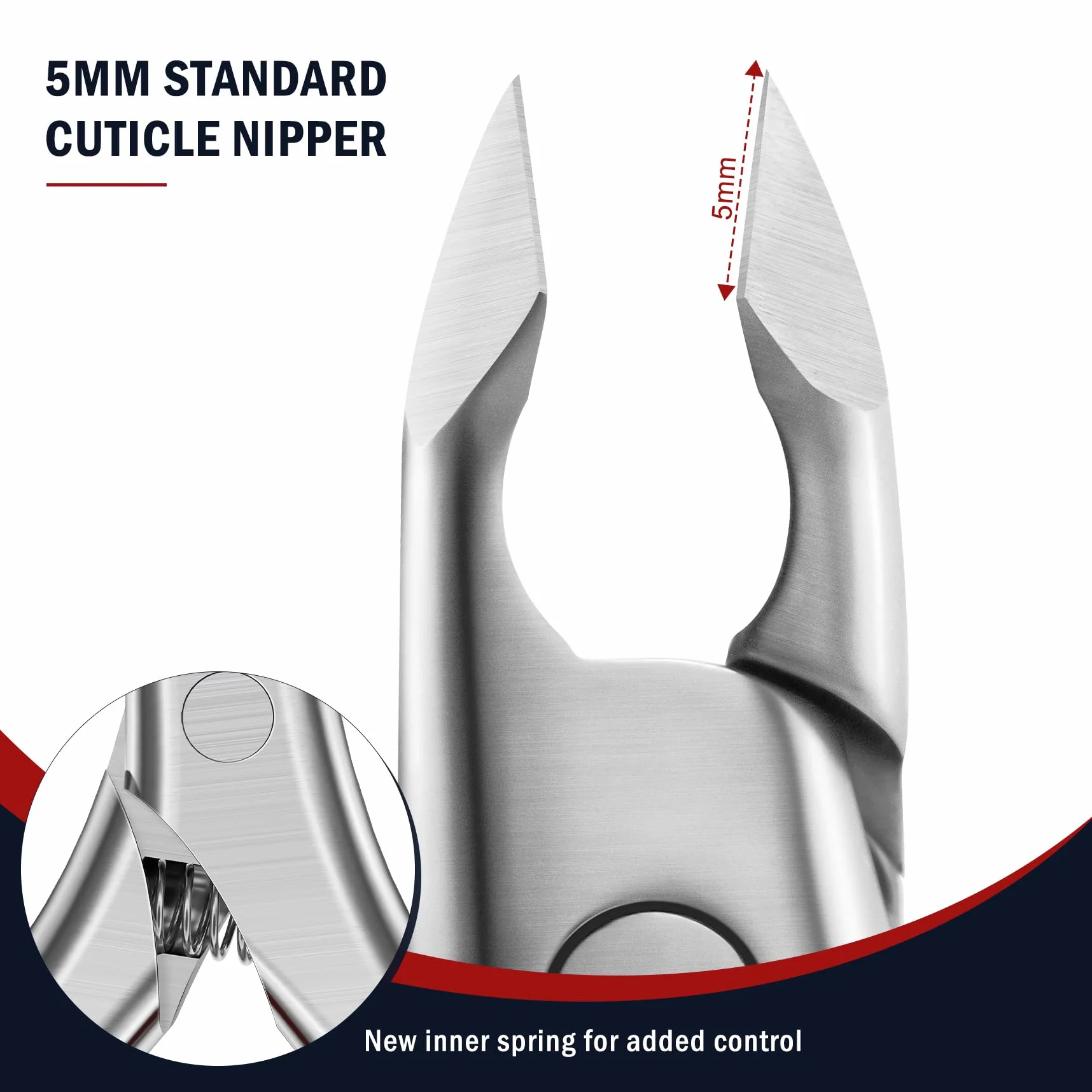 FVION Coupe Cuticule Acier Inoxydable Lames Précision Ciseaux Cuticules Professionnelle Outils Manucure Pédicure Cuticle Nipper Noir