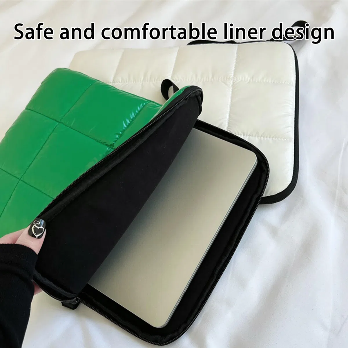 Housse pour Ordinateur Portable 13-16 Pouces- Étui Étanche Acolchada, Doux et Léger, Compatible MacBook Air M1/M2/M3, Pro 13/14", Dell XPS, HP, ASUS PC Portable 14/15.6/16 (Vert, 13 Pouces)
