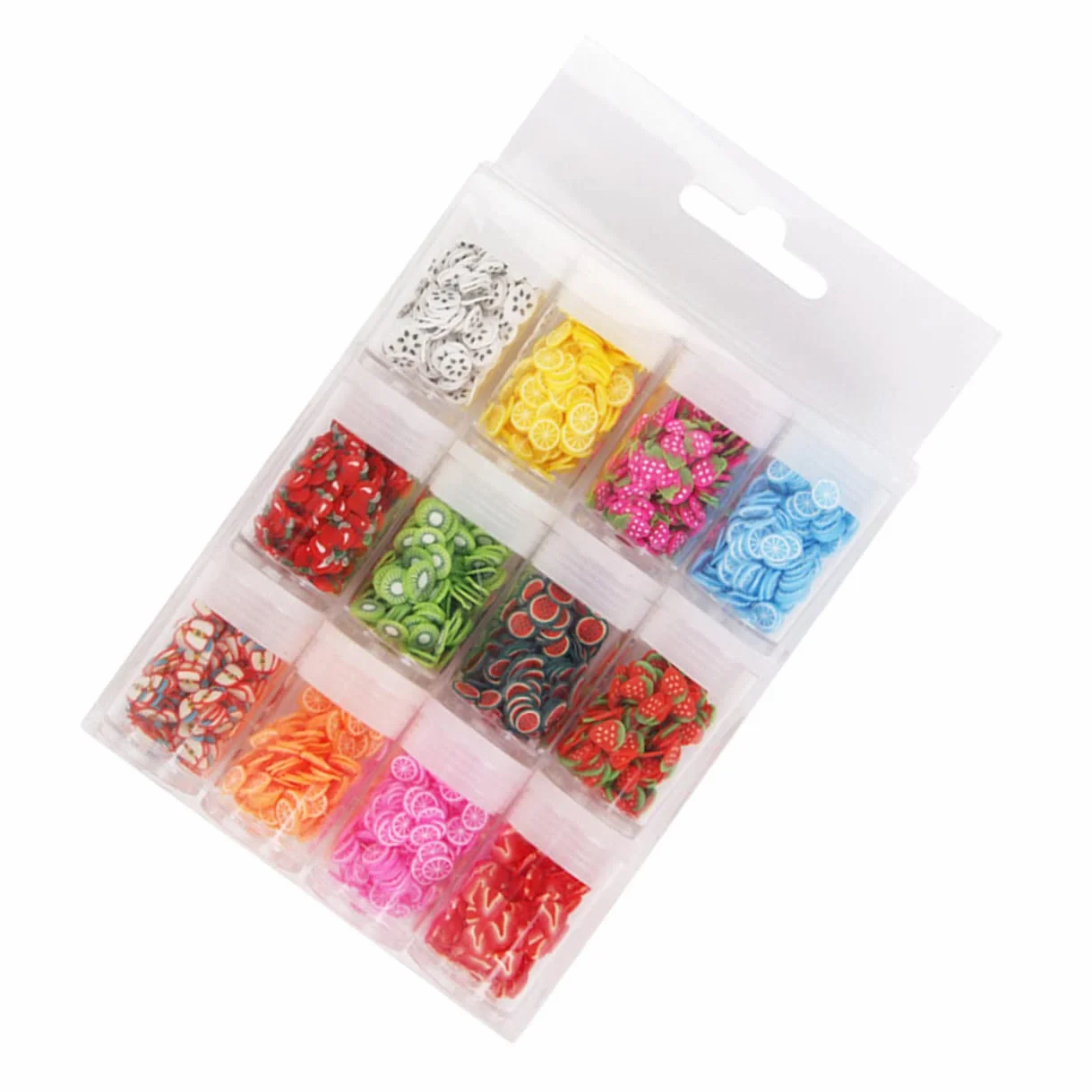 Happyyami Tranches de Fruits Pâte Polymère 12 Boîtes Nail Art DIY Décoration
