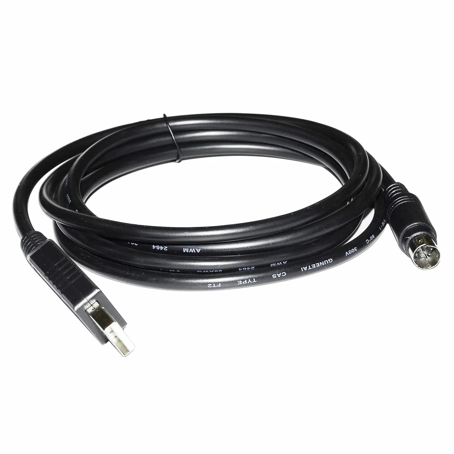 Câble série convertisseur USB vers Mini DIN 8 Broches MD8 mâle RS232 FT232R for jauge numérique série LT10, LT11, LT20 et LT30(3 Metre)