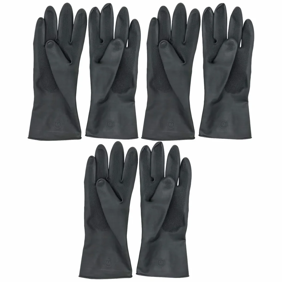 Solustre Lot de 3 paires Gants Teinture Cheveux Antidérapants Imperméables Caoutchouc Taille S