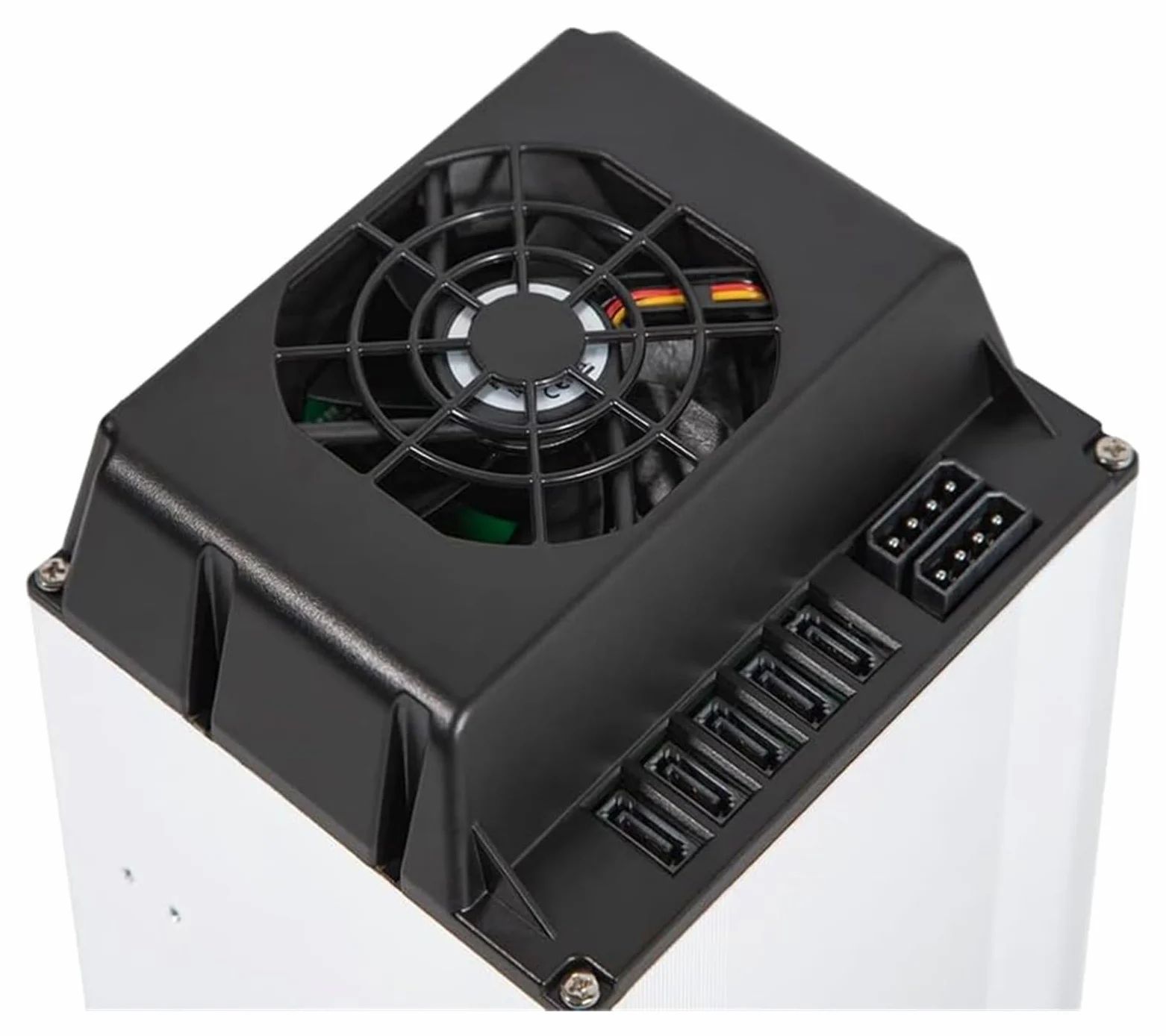 Boîtier de Disque Dur 5 Baies, Station d'accueil Verticale for Disque Dur Externe SATA, SSD, boîtier en Alliage d'aluminium, Adaptateur Secteur