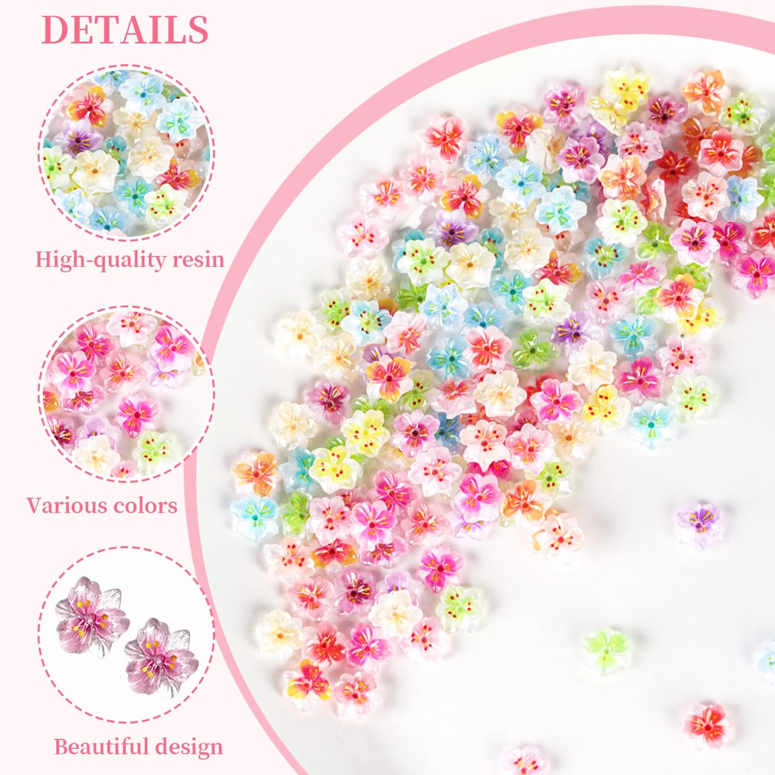 80 Pièces Fleur Charms Nail, Strass Scintillants, Accessoires Design d'Ongles, Fleurs Déco, Y2K
