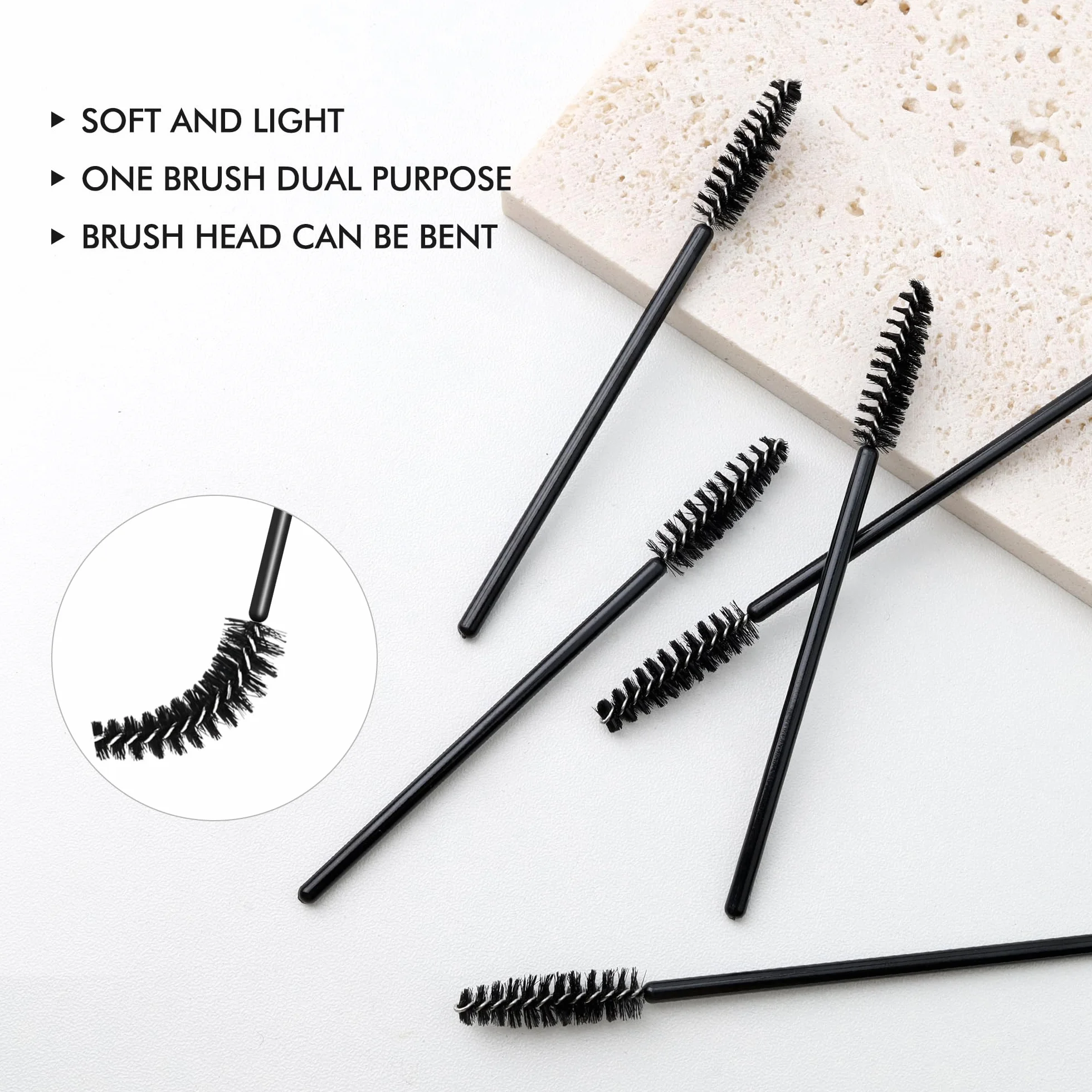 Brosse Cils Réutilisable Lavable 200 Pcs Micro Brosse Maquillage Extension Cil