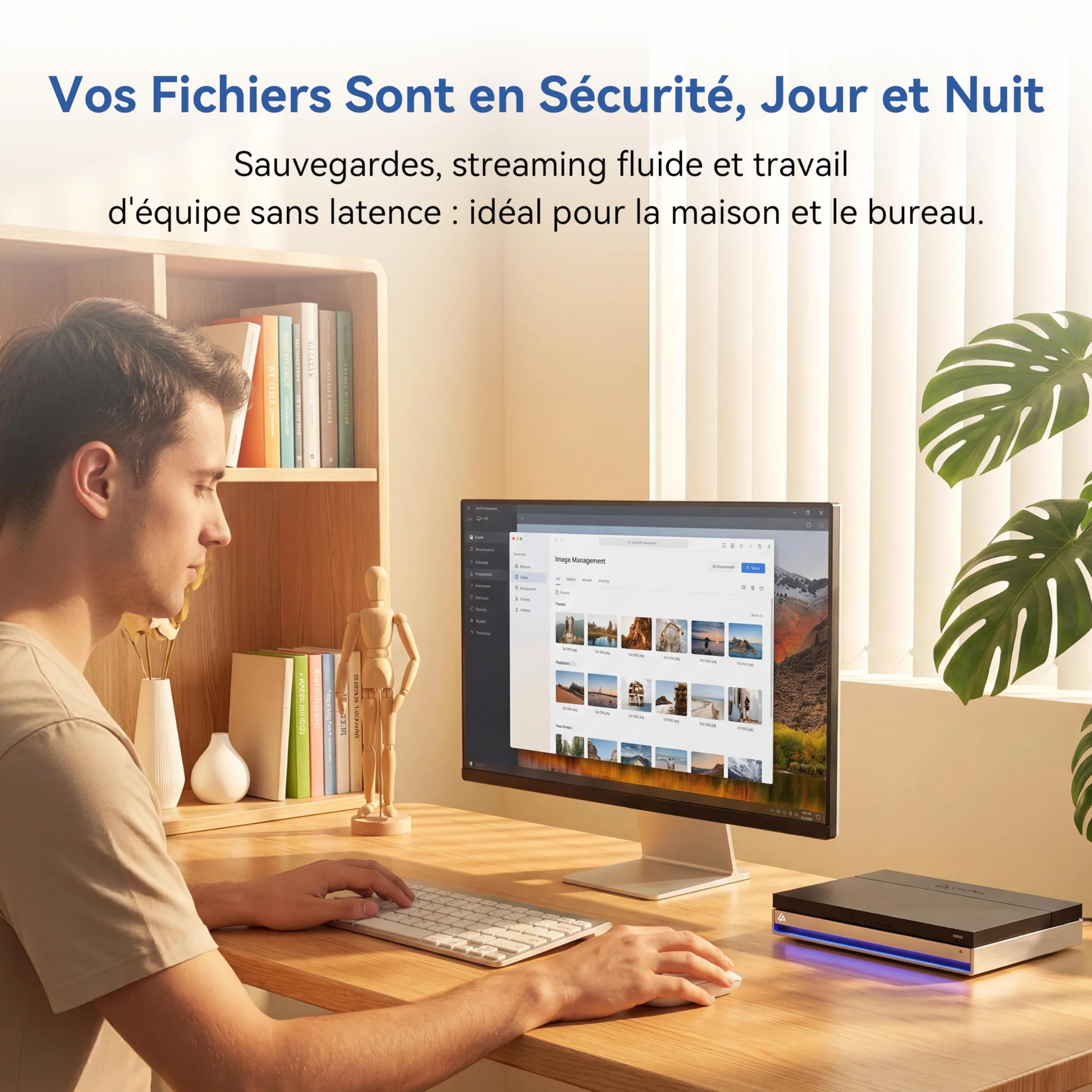 LincStation N2 NAS 6 Baies Intel N100 Quad-Core 16 Go LPDDR5 128 Go eMMC 10GbE 2.5 HDD M.2 NVMe 4K HDMI Stockage en Réseau