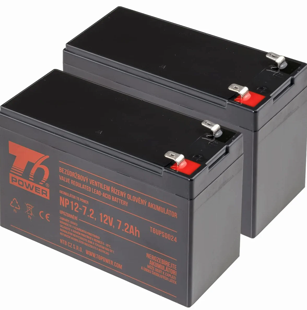 Jeu de Batteries T6 Power pour APC Back-UPS BX1400, VRLA, 12 V
