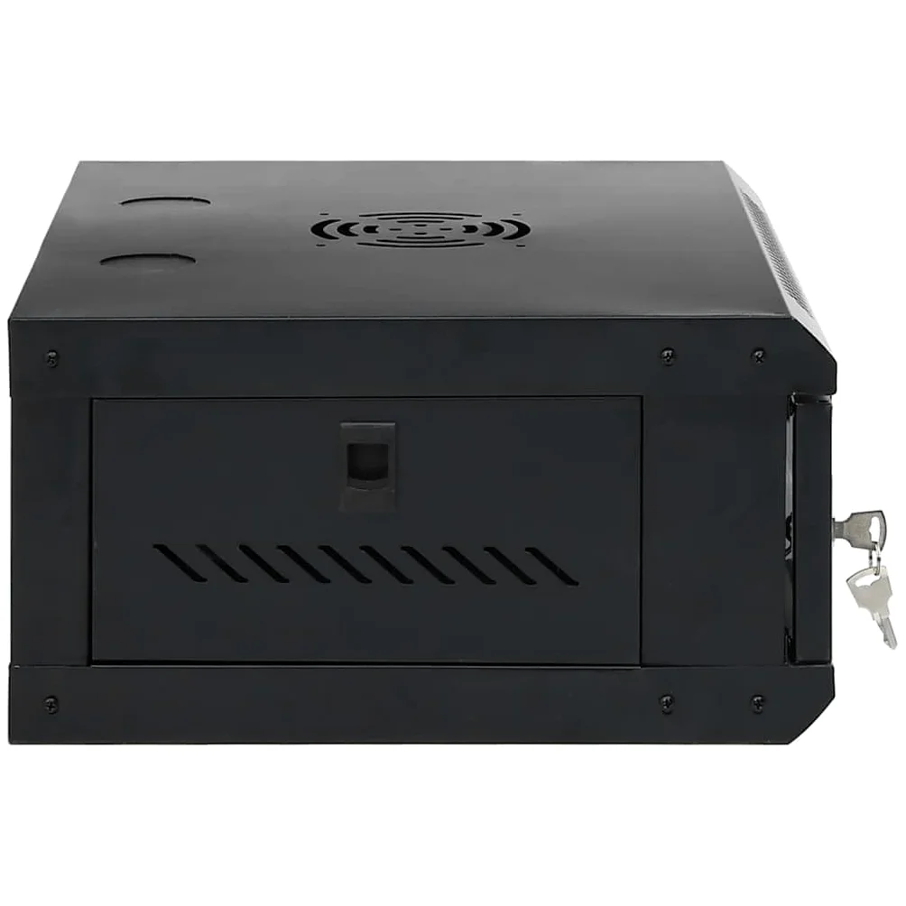 4U Armoire réseau murale 19" IP20 Noir 53 x 40 x 21 cm pour serveur NAS Boîtier de disque dur Stockage Cloud Sauvegarde réseau domestique Bureau à domicile
