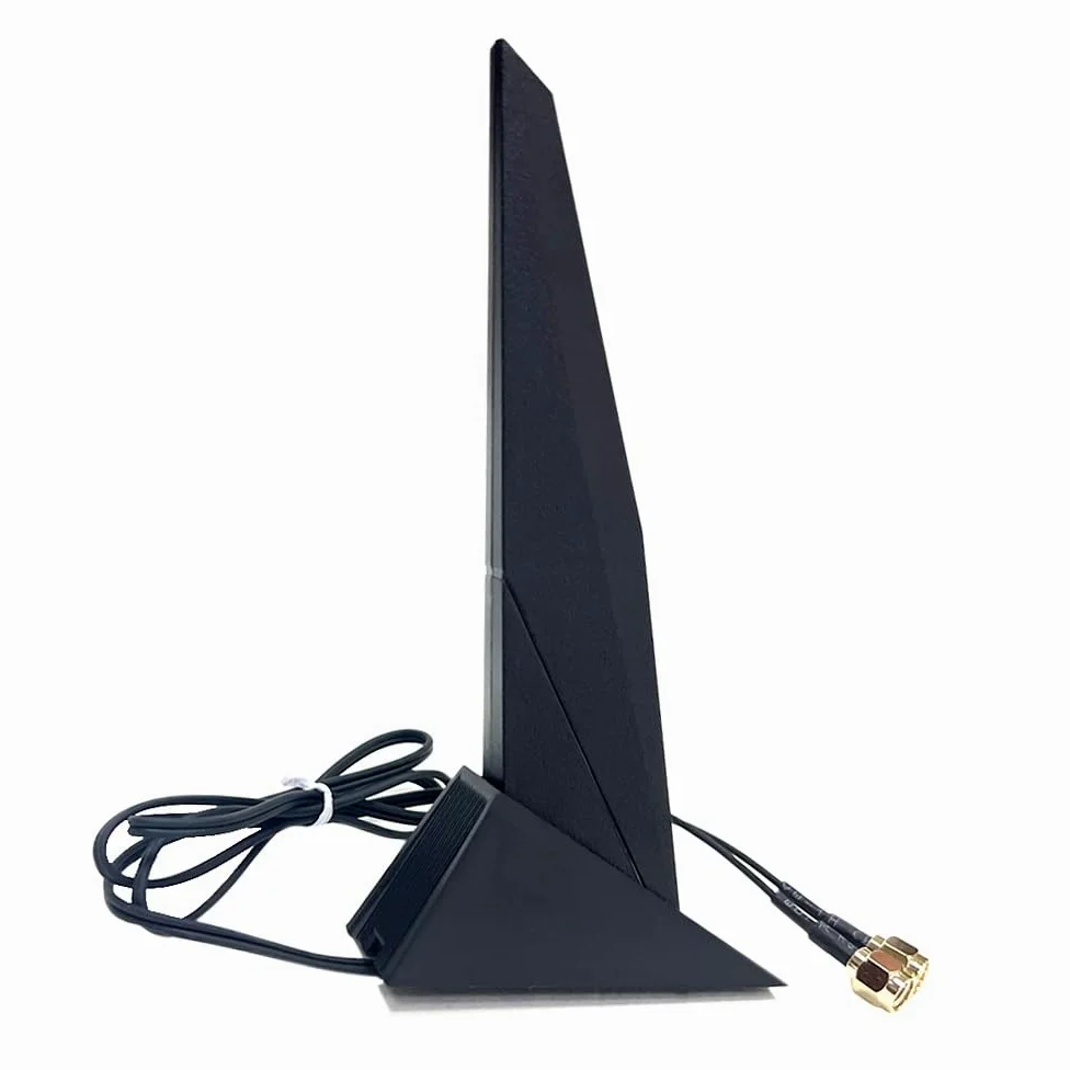 SAMXI SMA Antenne mobile WiFi Carte mère 2T2R 2.4G/5G WiFi6e pour ASUS Rog Strix Z270 Z370 X370 Z390 Z490 X570 Antenne de jeu double bande avec câble d'extension