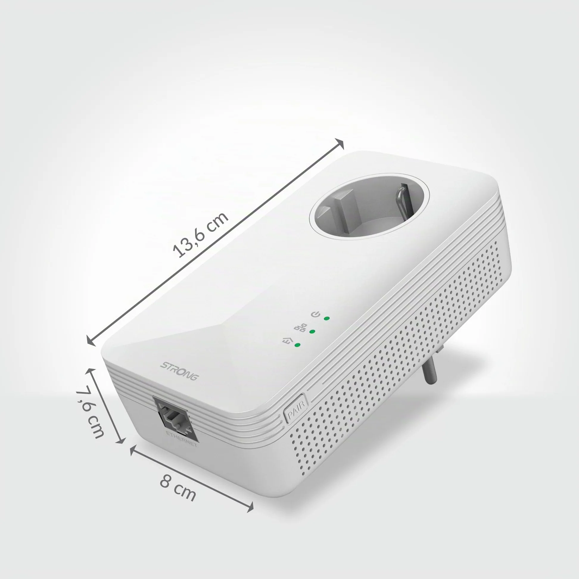 Strong CPL 1000 Mbps | Lot de 2 | Prise filtrée | Port Gigabit Ethernet | Compatible avec Box Internet | Idéal pour Multi TV | HD Streaming | Prêt à l'emploi | Garantie 4 Ans