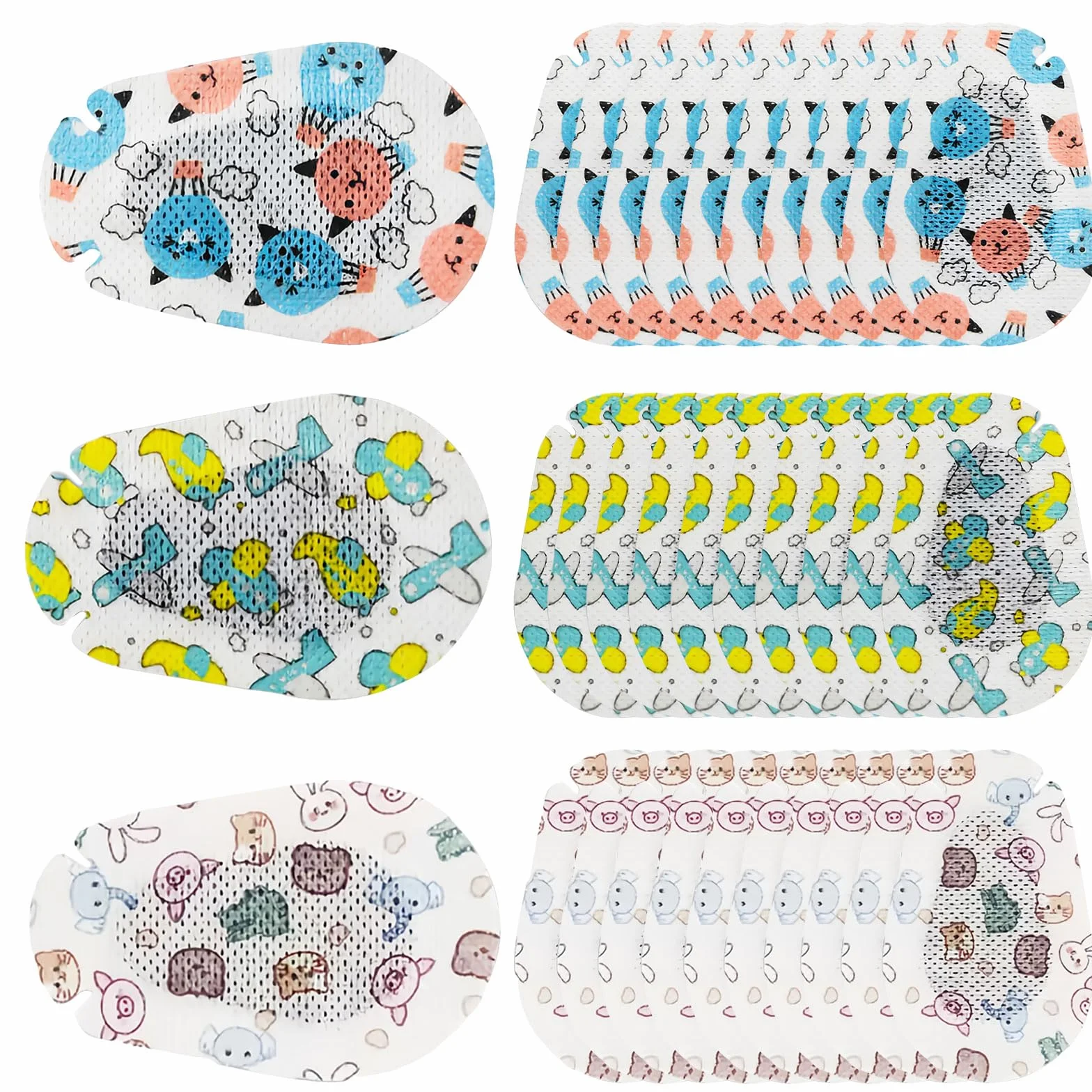 Pansements Oculaires pour Enfants et Adultes, 30 Pièces Patchs Adhésifs Respirants pour Traitement de l'Amblyopie (7,5x5cm)